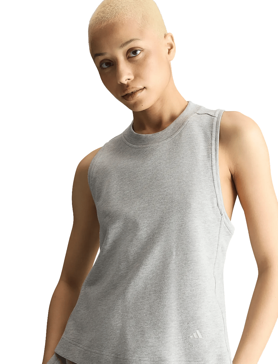adidas by Stella McCartney - aSMC LOGO TK - tank tops - mgreyh/orbgry - 4