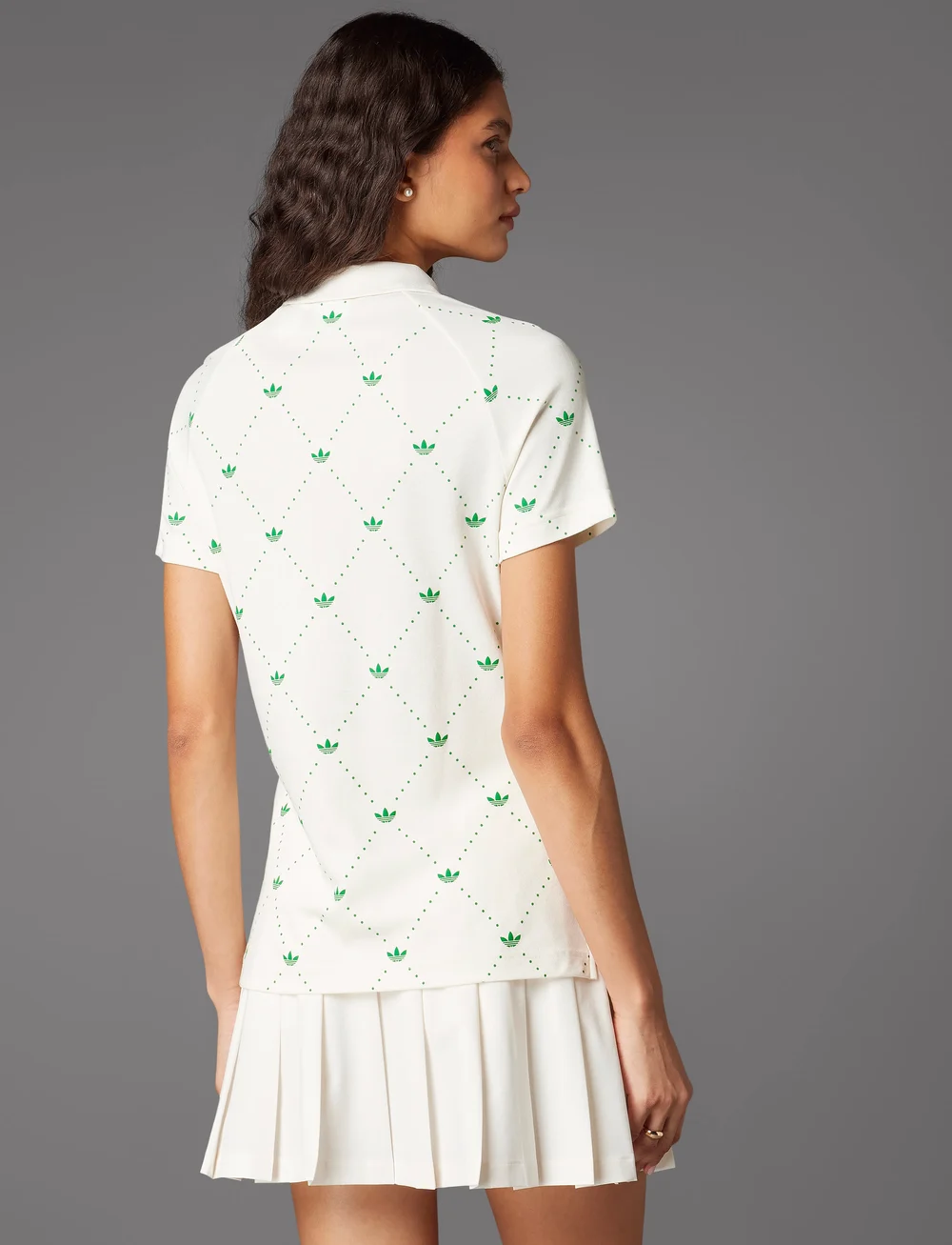 adidas Golf Originals - F Nvlty Polo W - toppe & t-shirts - cwhite/green - 4