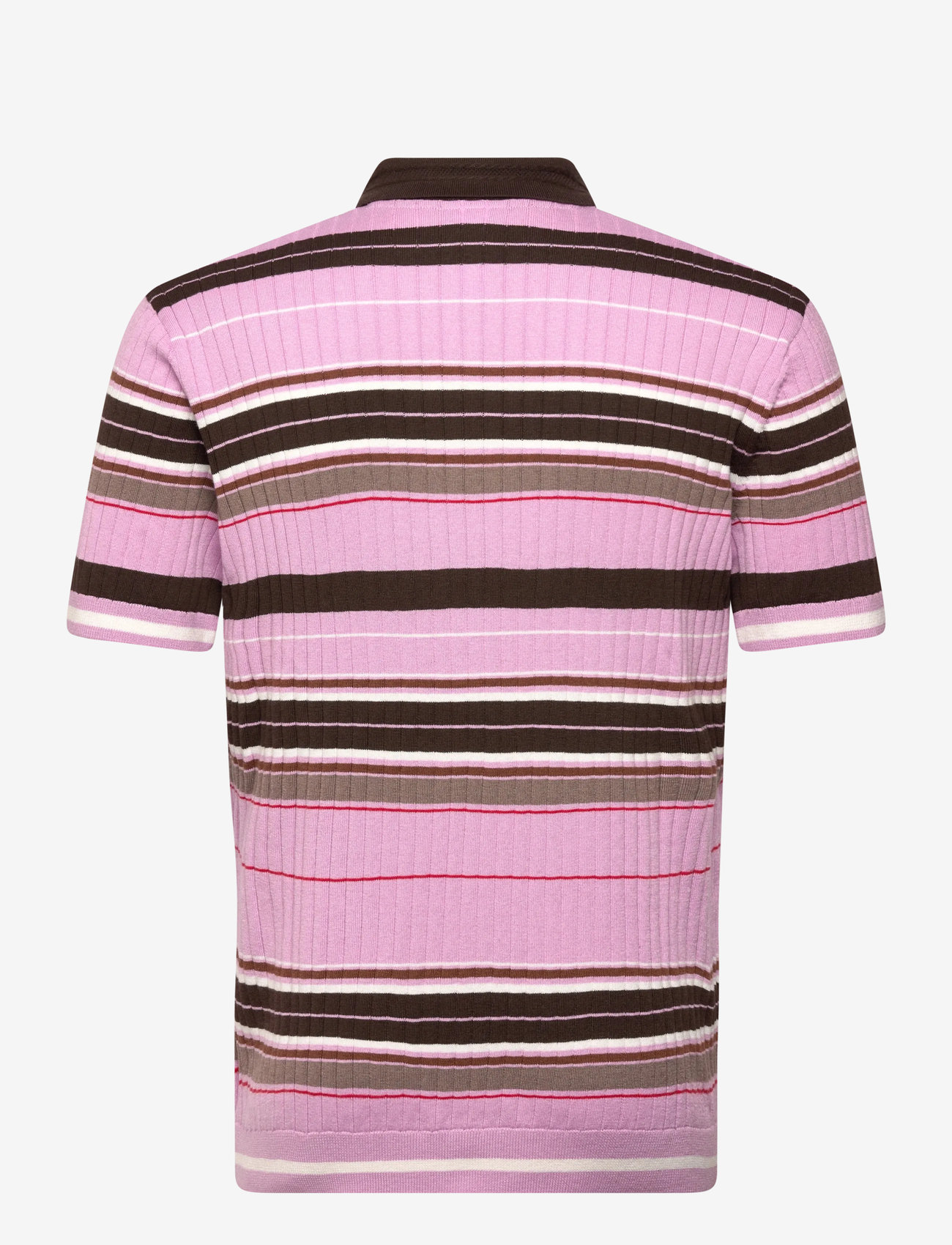adidas Golf Originals - MR Stripe Polo - toppe & t-shirts - blilil/dbrown - 1