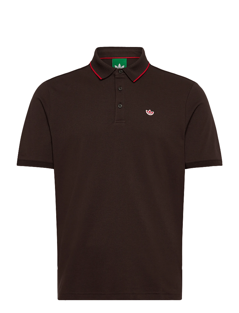 adidas Golf Originals - F Solid Polo LC - toppar & t-shirts - dbrown - 0