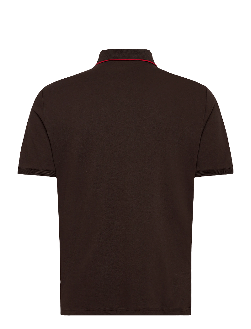 adidas Golf Originals - F Solid Polo LC - toppar & t-shirts - dbrown - 1