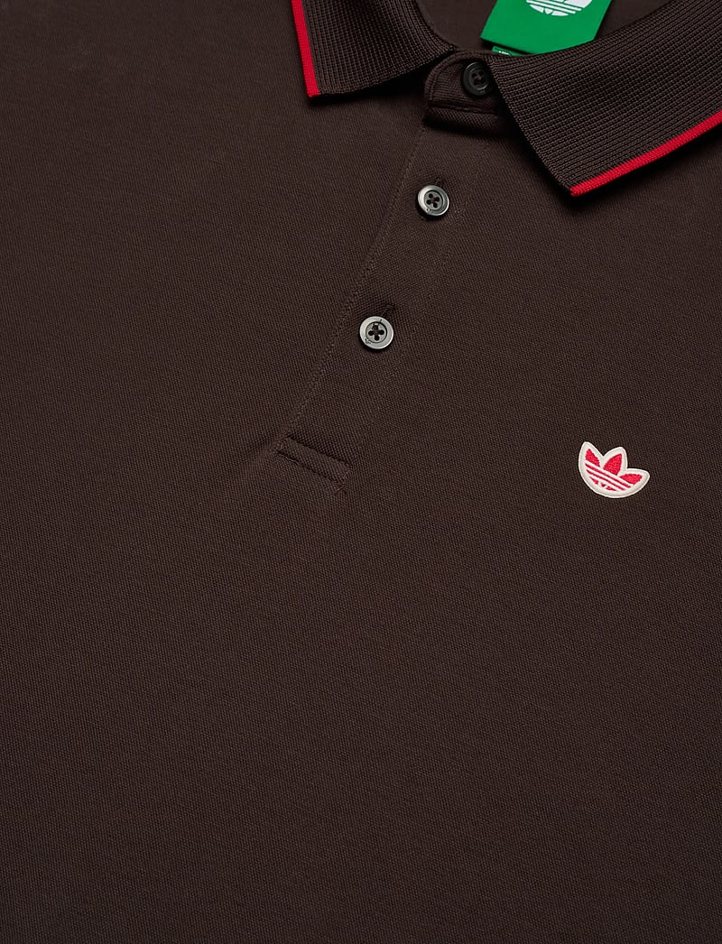 adidas Golf Originals - F Solid Polo LC - toppar & t-shirts - dbrown - 2