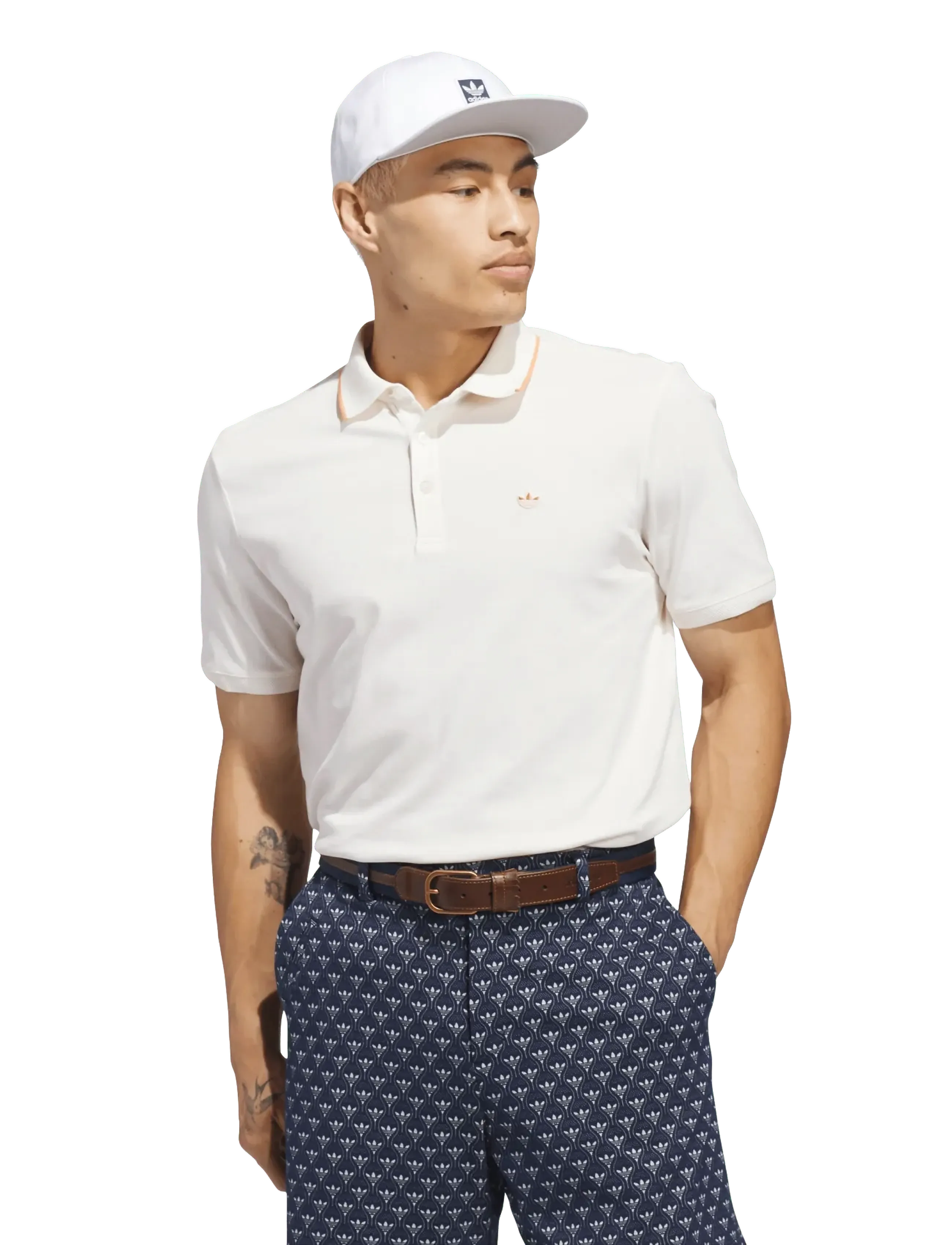 adidas Golf Originals - F Solid Polo LC - polos - cwhite/duor - 2
