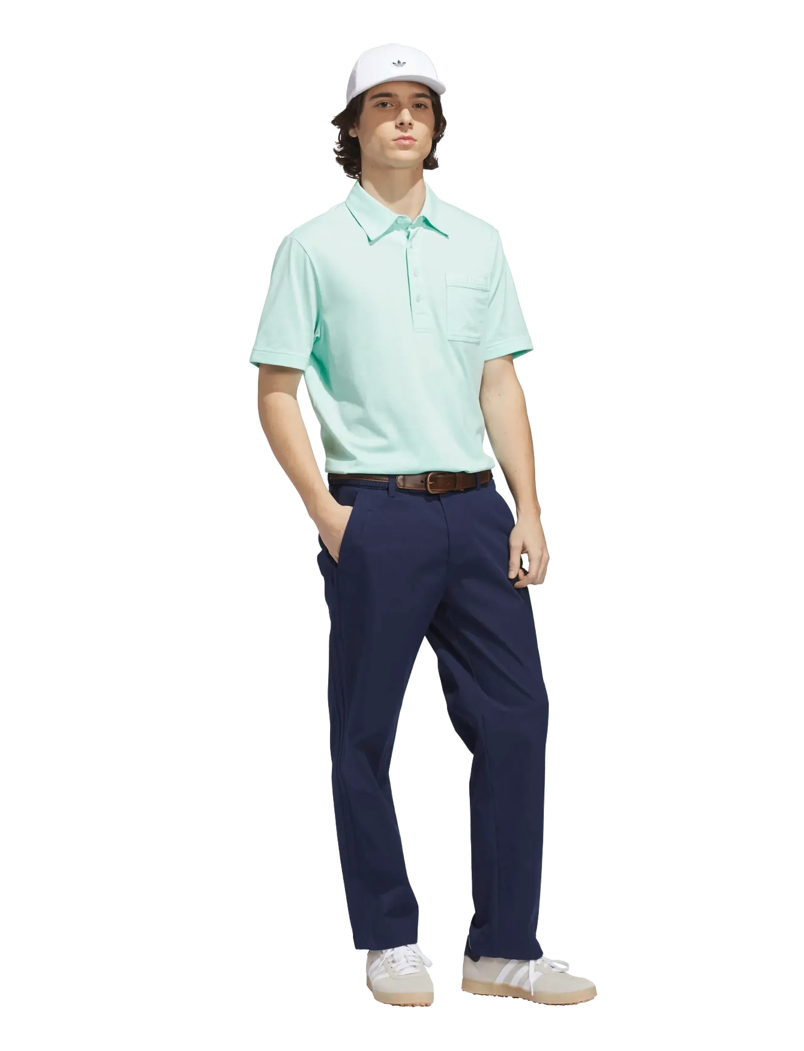 adidas Golf Originals S Pocket Polo, Mænd, Polo Skjorte Med Lomme, Grøn, Str: XS