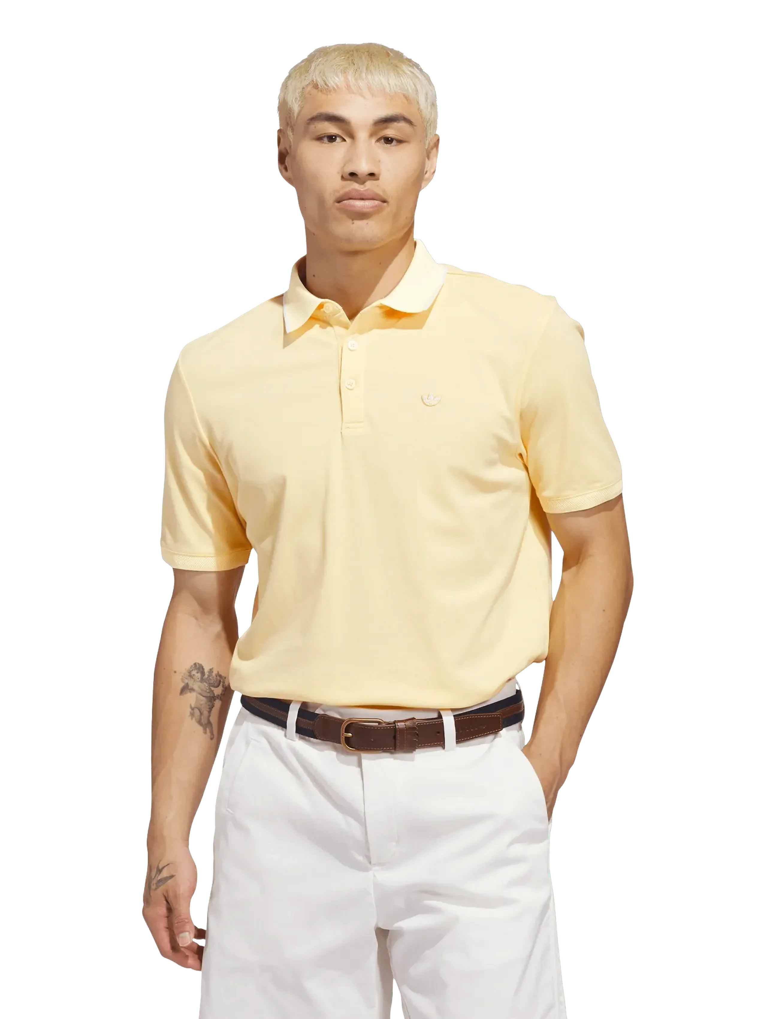 adidas Golf Originals F Solid Polo Lc, Mænd, Kortærmet Poloshirt, Gul, Str: S