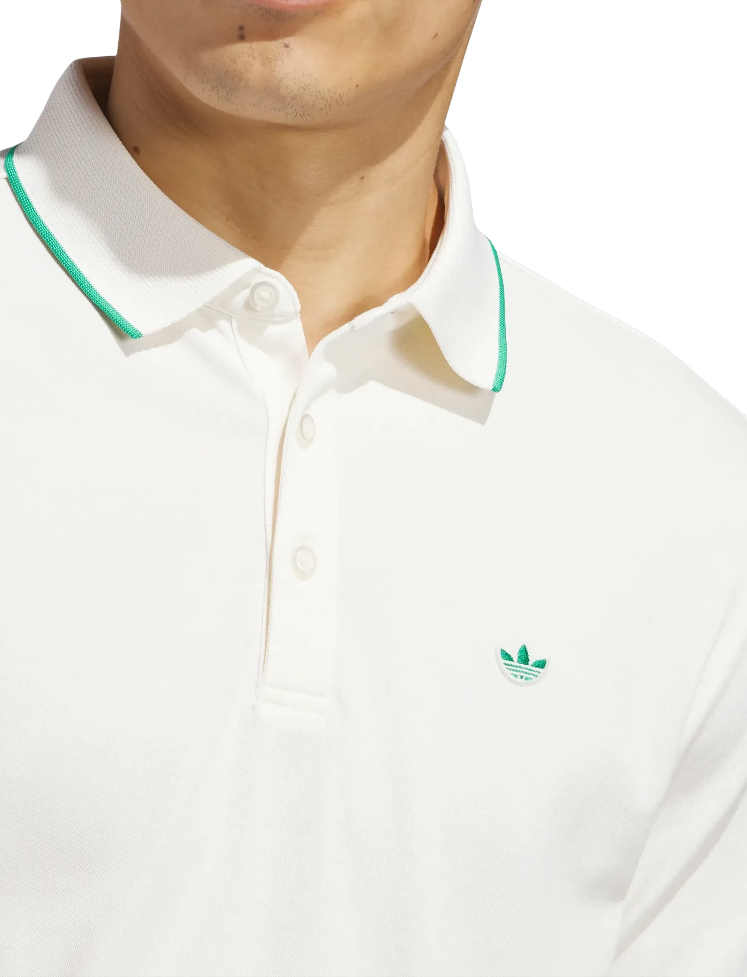 adidas Golf Originals - F Solid Polo LC - toppe & t-shirts - cwhite/cougrn - 3