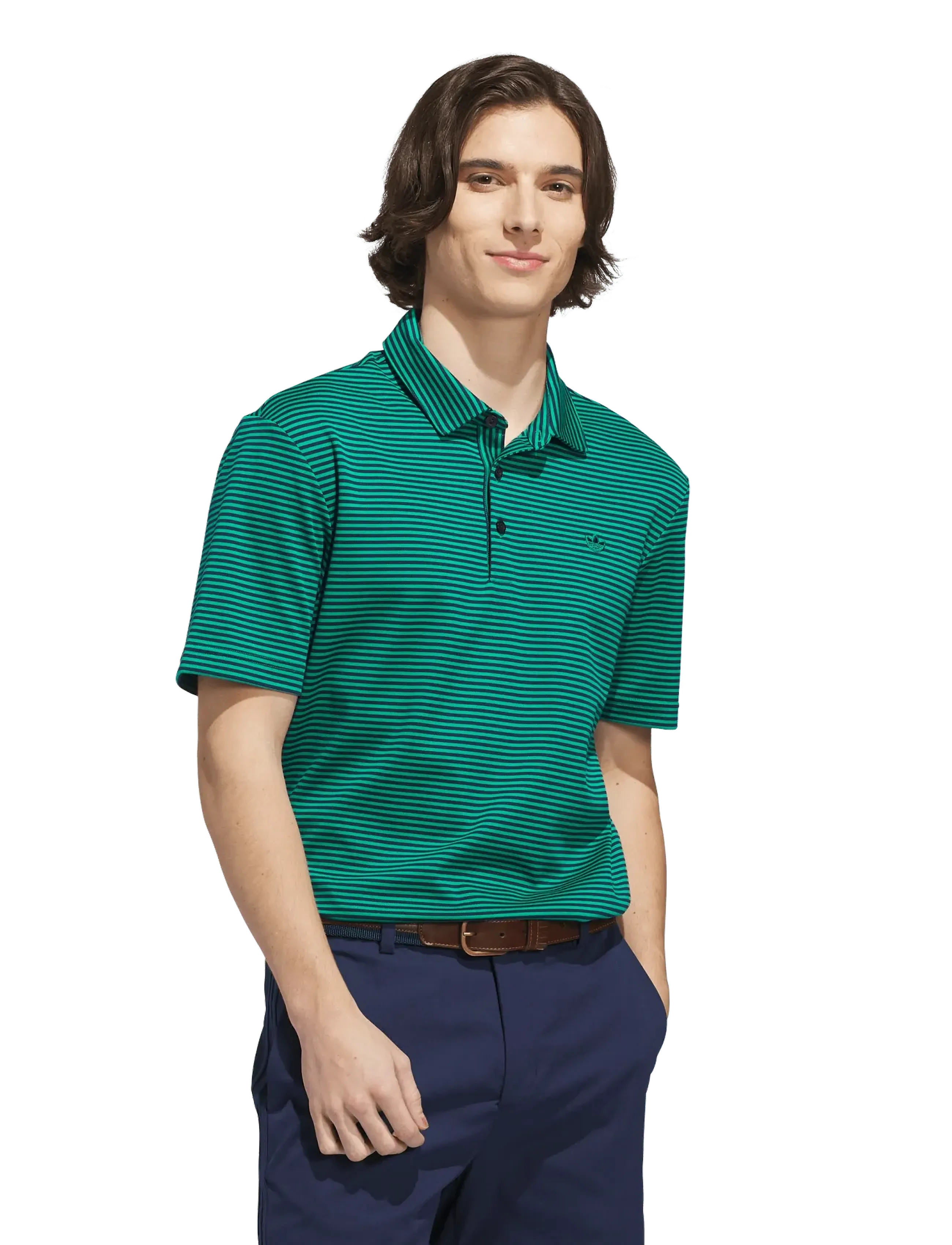 adidas Golf Originals - MR Stripe Polo2 - toppe & t-shirts - cougrn/nindig - 2