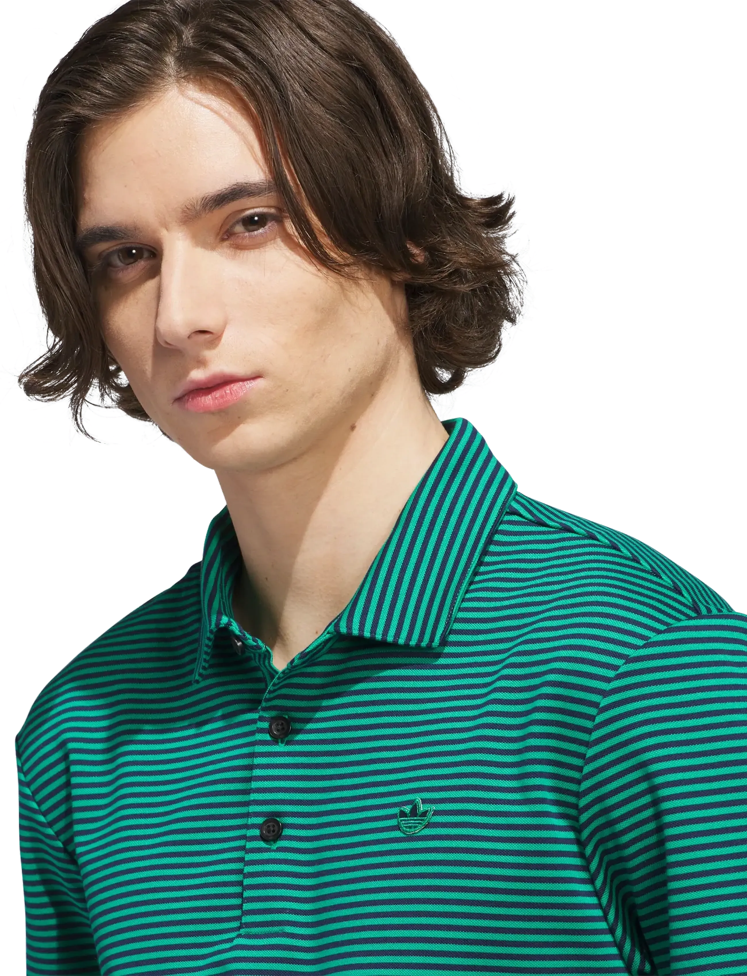 adidas Golf Originals - MR Stripe Polo2 - toppe & t-shirts - cougrn/nindig - 3