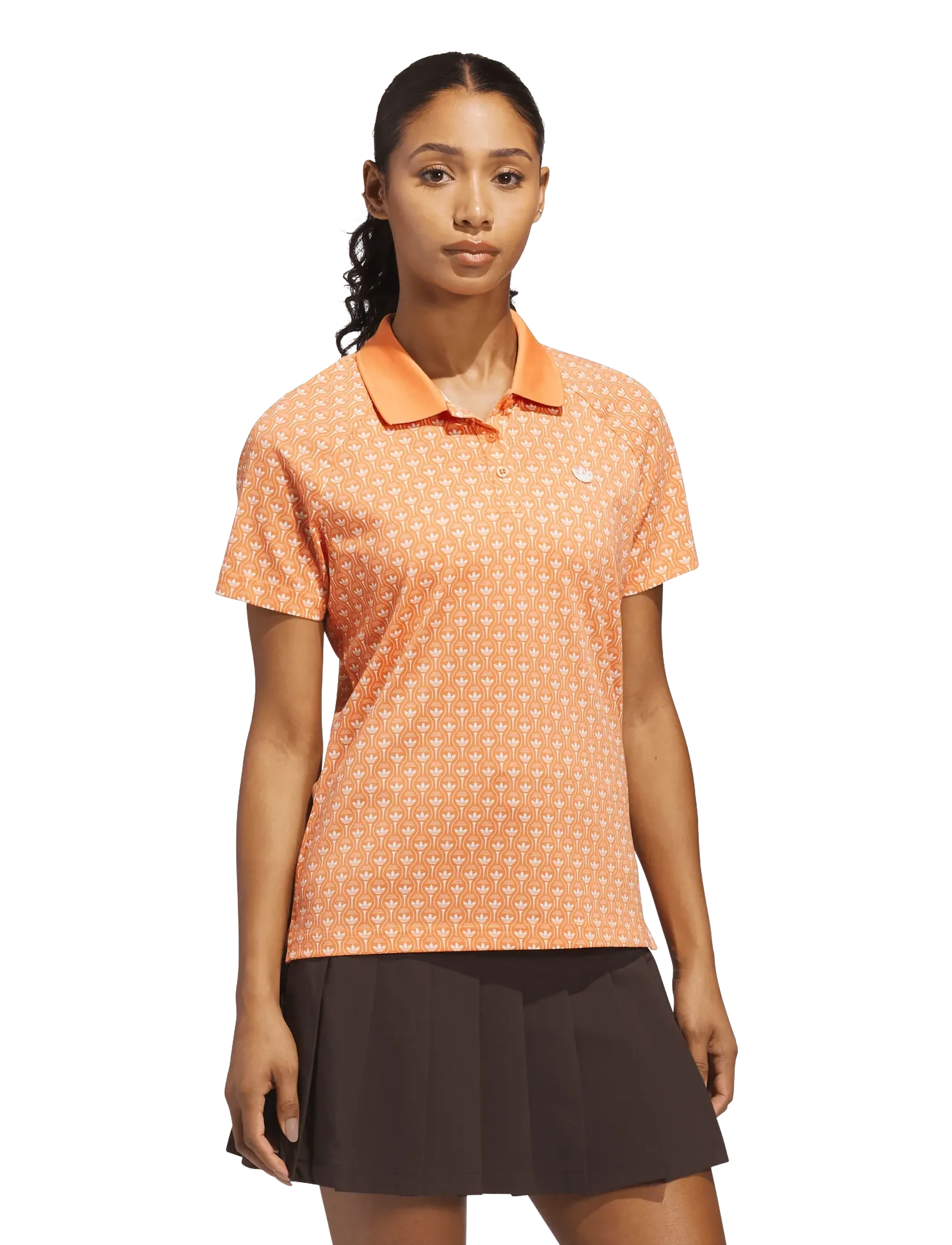 adidas Golf Originals S Nov AOP W - T-skjorter & Topper - DUOR/CWHITE / orange