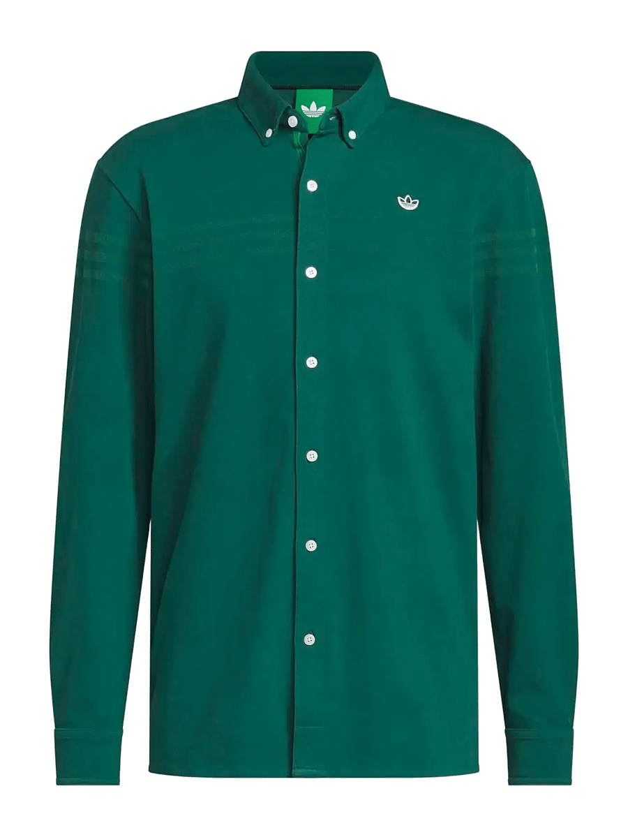 adidas Golf Originals - S LS Button Up - alussärgid ja t-särgid - cgreen - 1