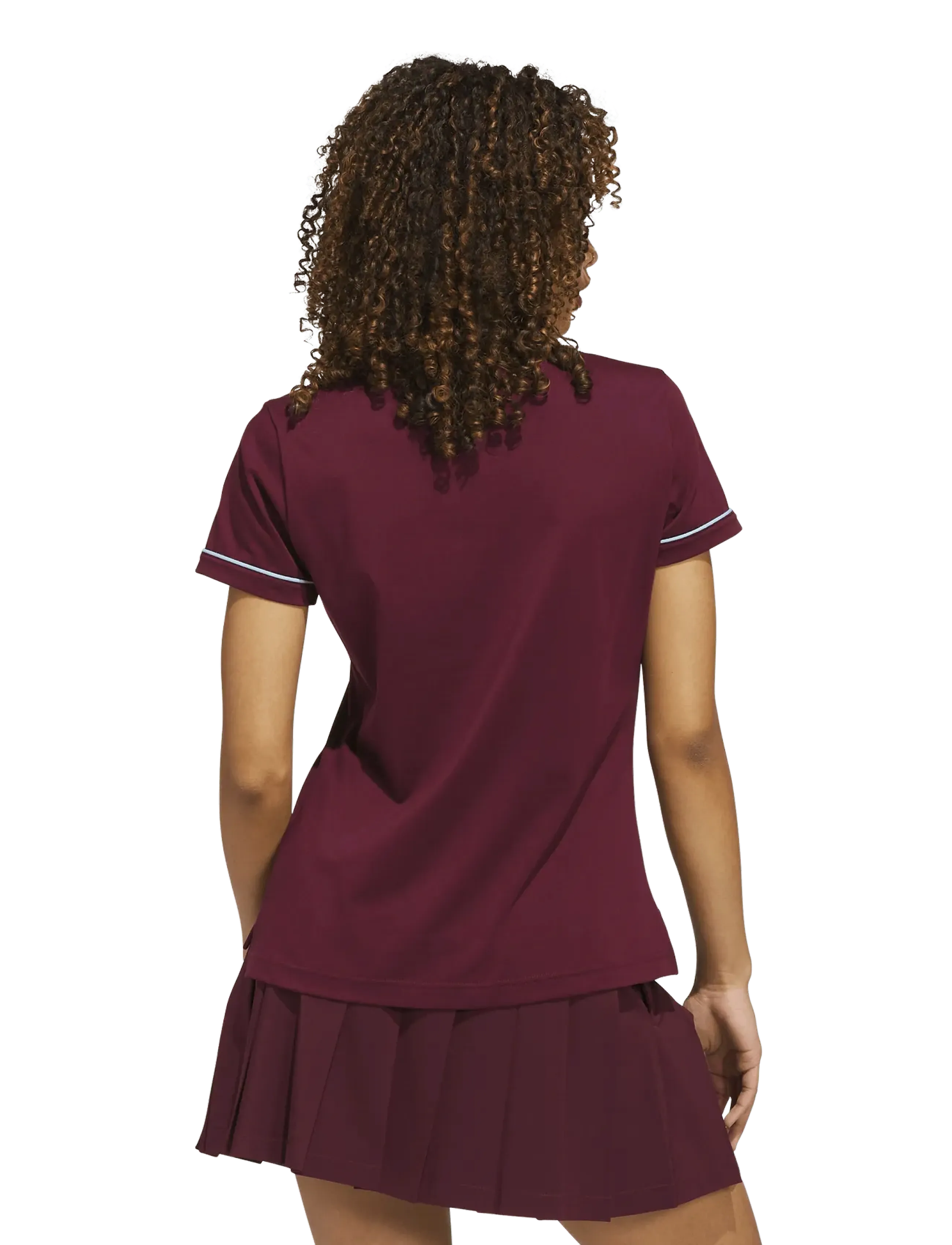 adidas Golf Originals - F Solid Polo W - polos - maroon - 2