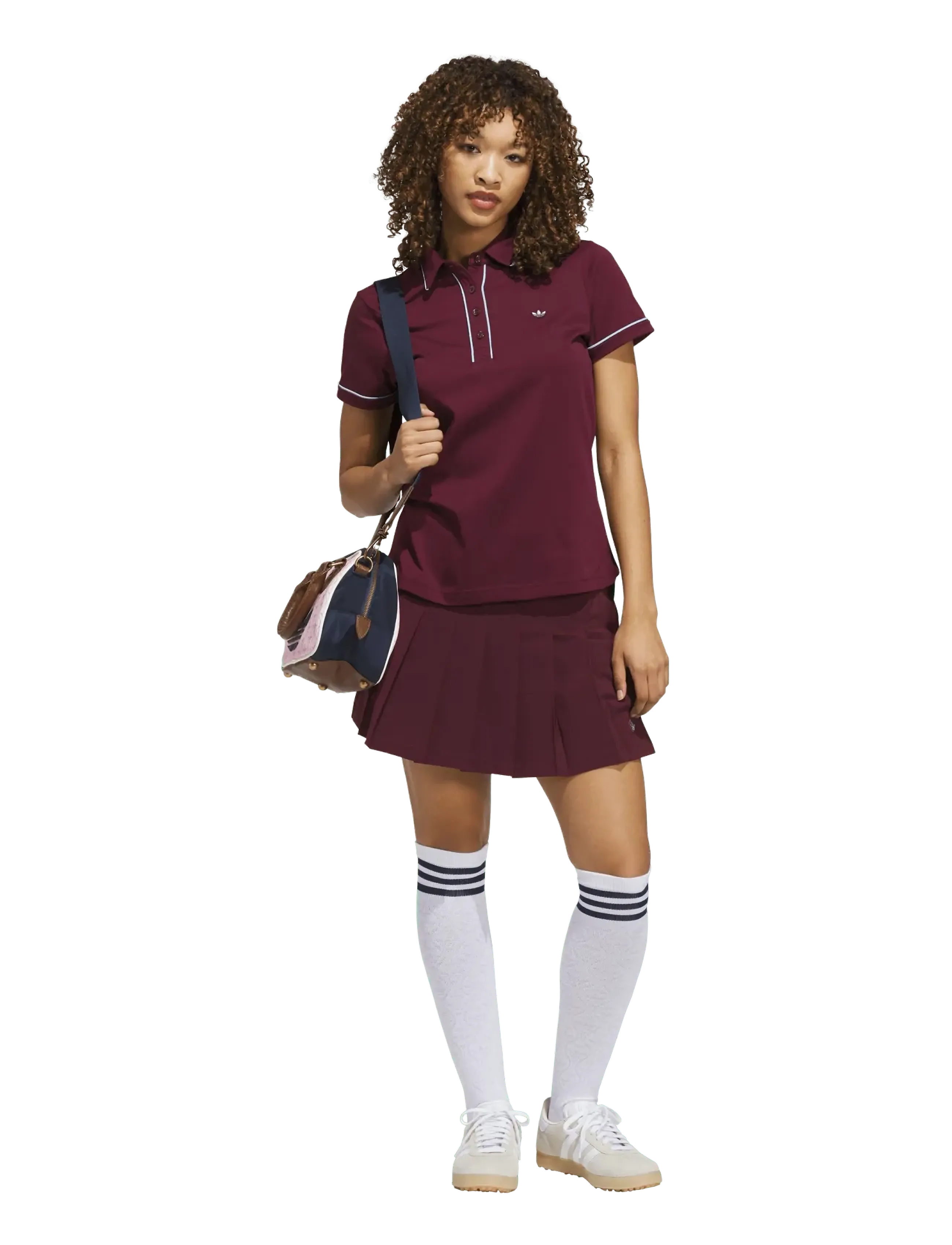 adidas Golf Originals - F Solid Polo W - polos - maroon - 3
