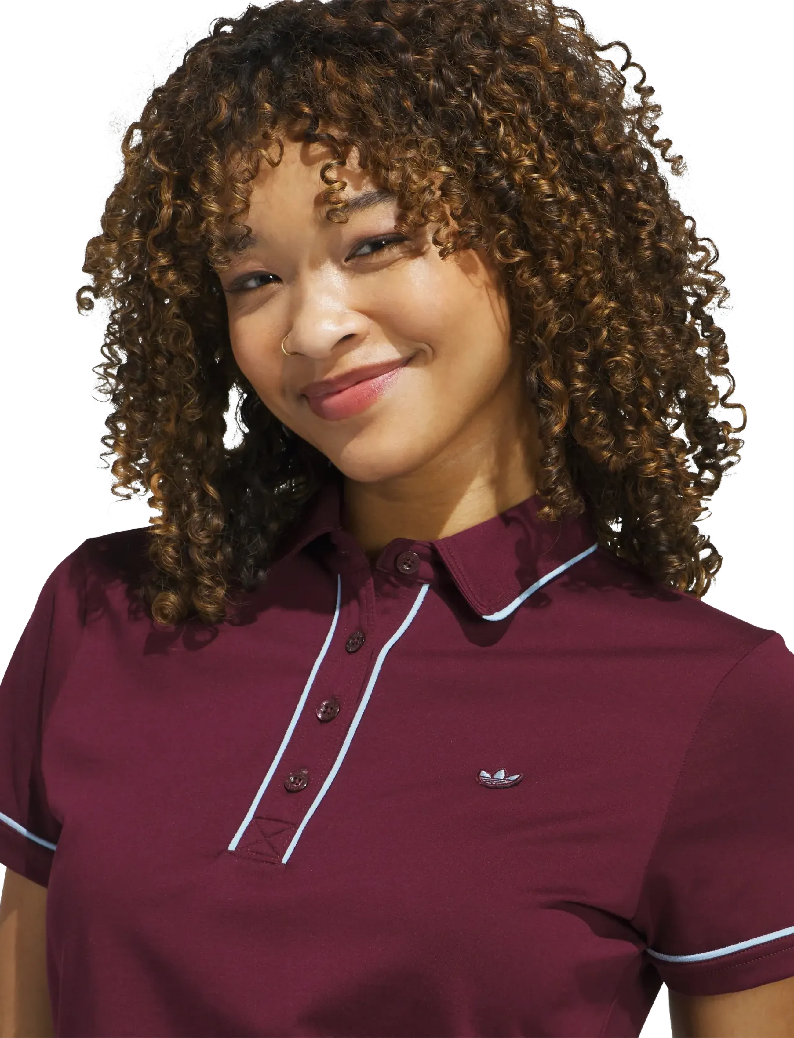 adidas Golf Originals - F Solid Polo W - polos - maroon - 4