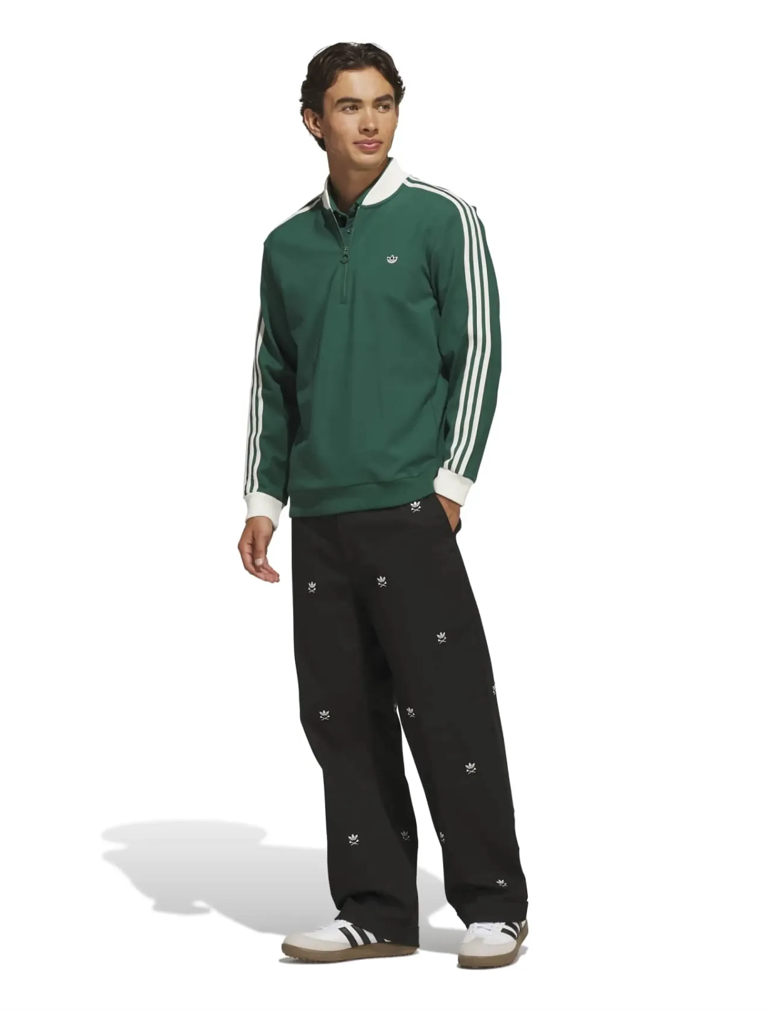 adidas Golf Originals - F 3 Str 1/4 Zip - alussärgid - cgreen - 3
