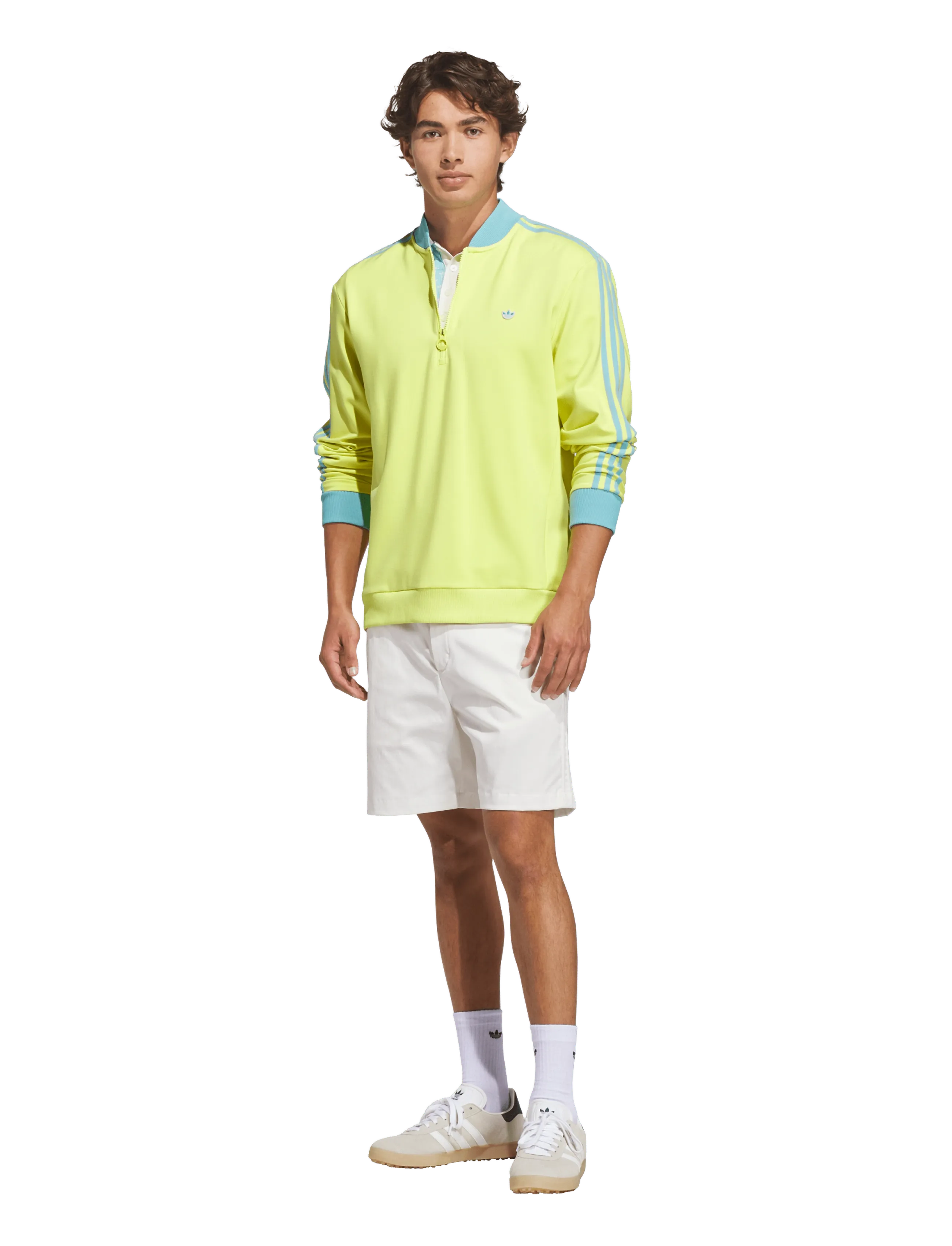 adidas Golf Originals F 3 Str 1/4 Zip, Mænd, Kvart Lynlås Træningstrøje, Gul, Str: L