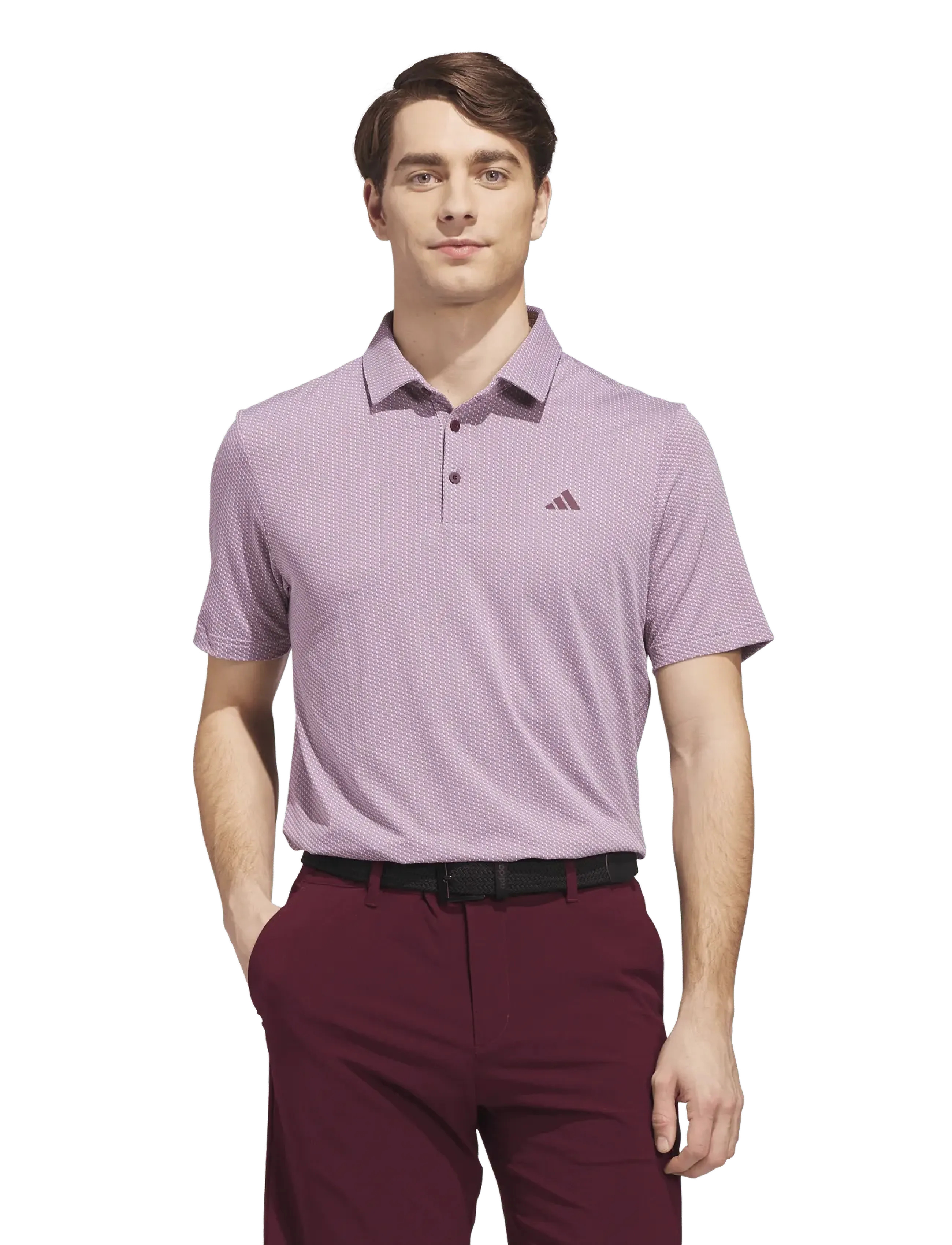 adidas Golf - PERF TXT POLO - alussärgid ja t-särgid - white/maroon - 4