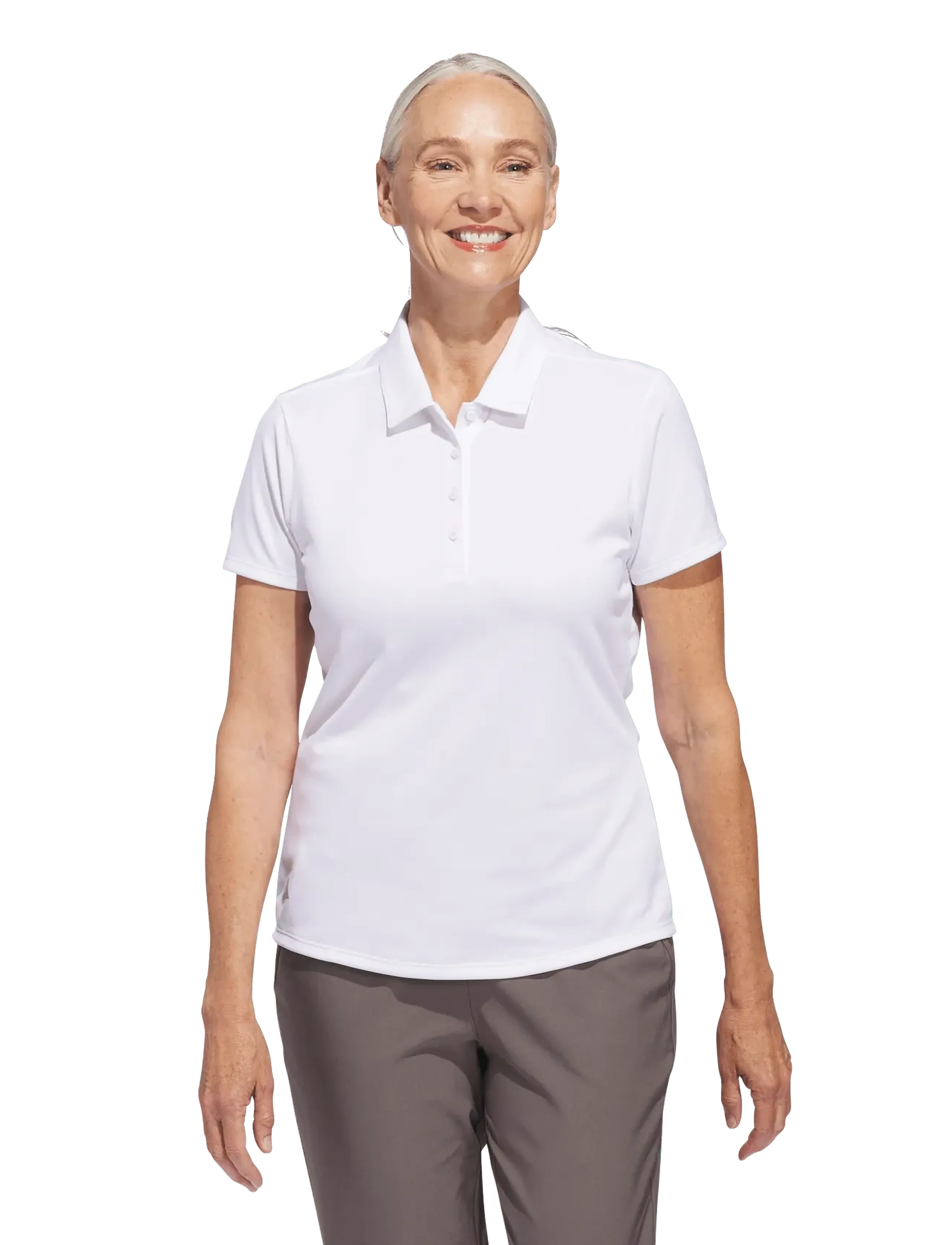 adidas Golf W Perf Sld Ss P, L, Sports Oberteile & T-shirts, Weiß - Sport Polos, Frauen