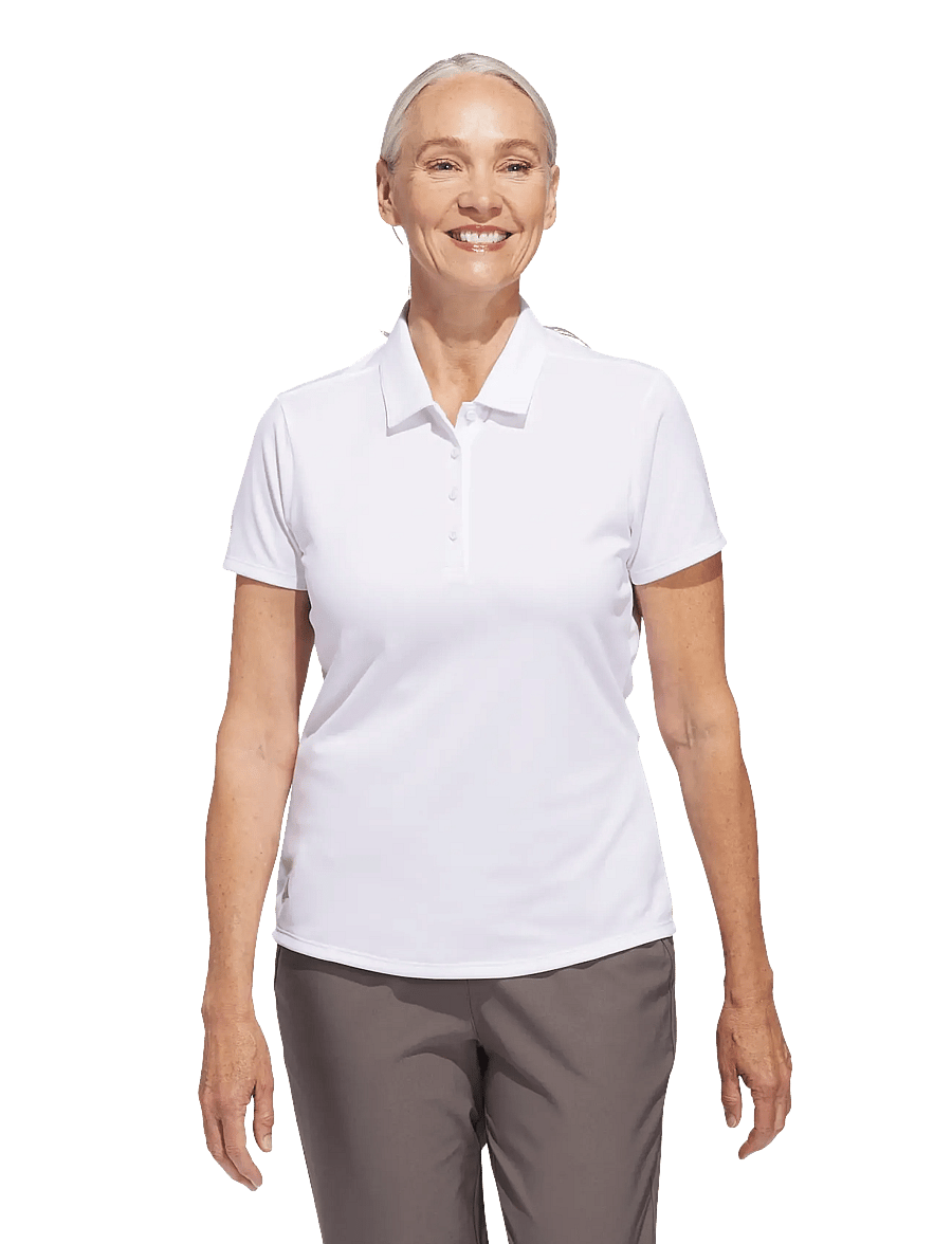 adidas Golf - W PERF SLD SS P - oberteile & t-shirts - white - 0