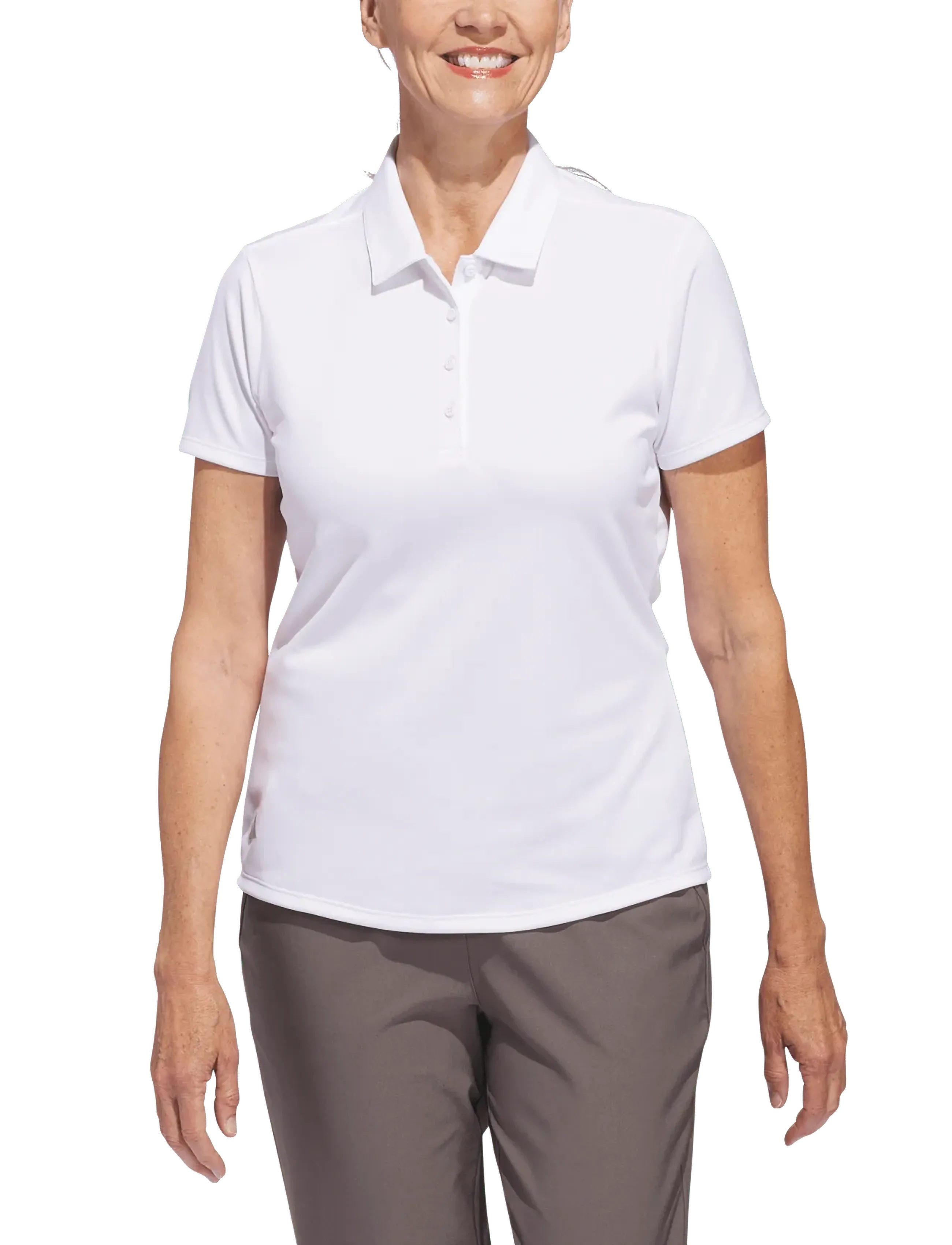 adidas Golf - W PERF SLD SS P - toppe & t-shirts - white - 3