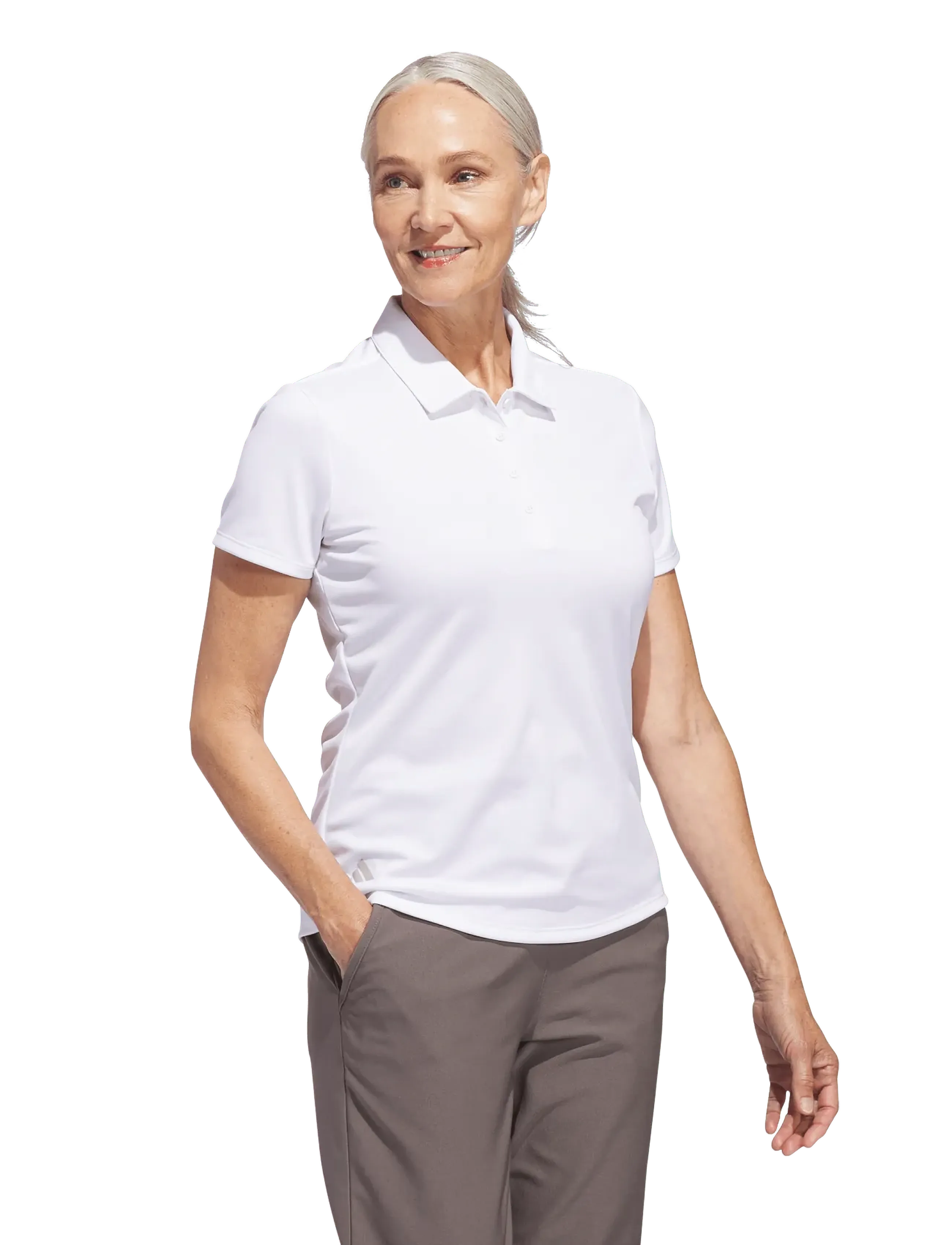 adidas Golf - W PERF SLD SS P - toppe & t-shirts - white - 4