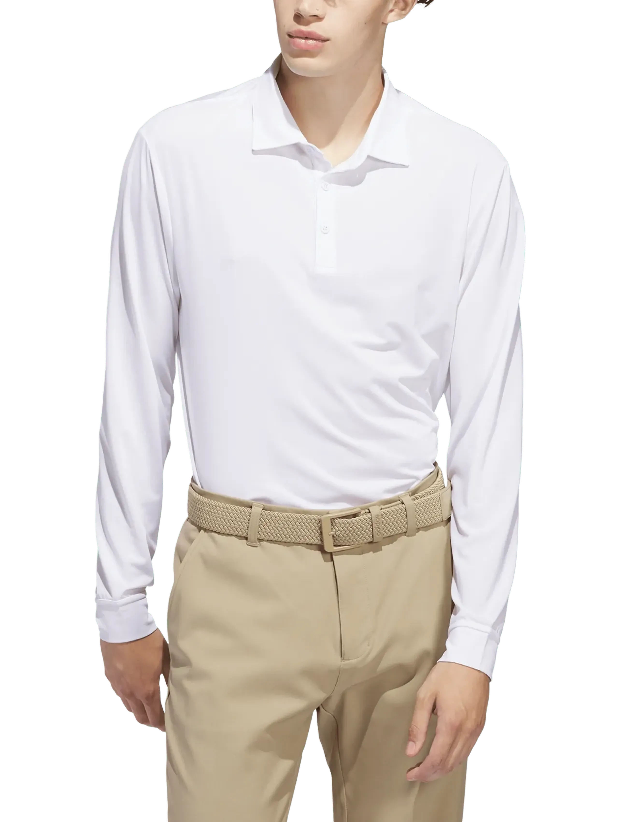 adidas Golf Core Ls Polo, M, White, Sport Polos > Sport Long-sleeved Polos, Herre