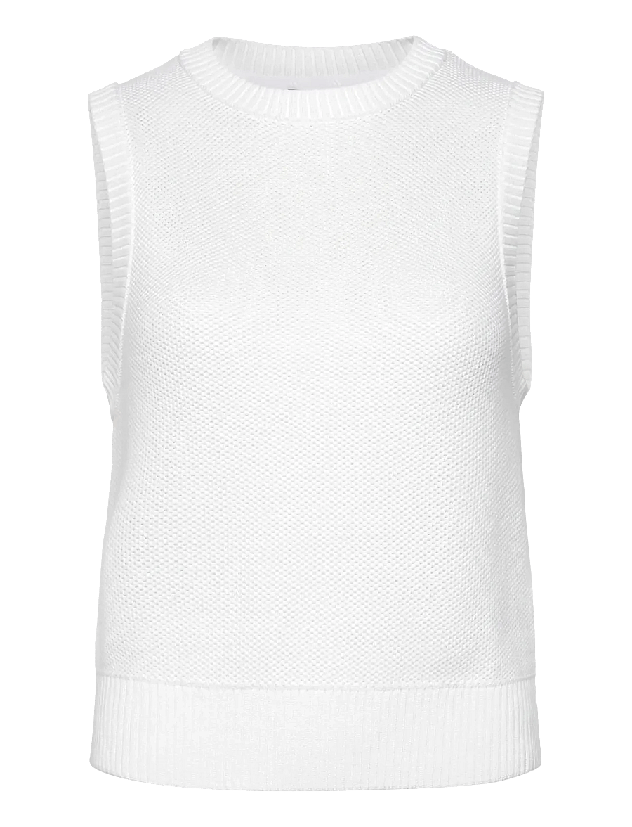 adidas Golf - W ULTT KNT VST - toppar & t-shirts - white - 0