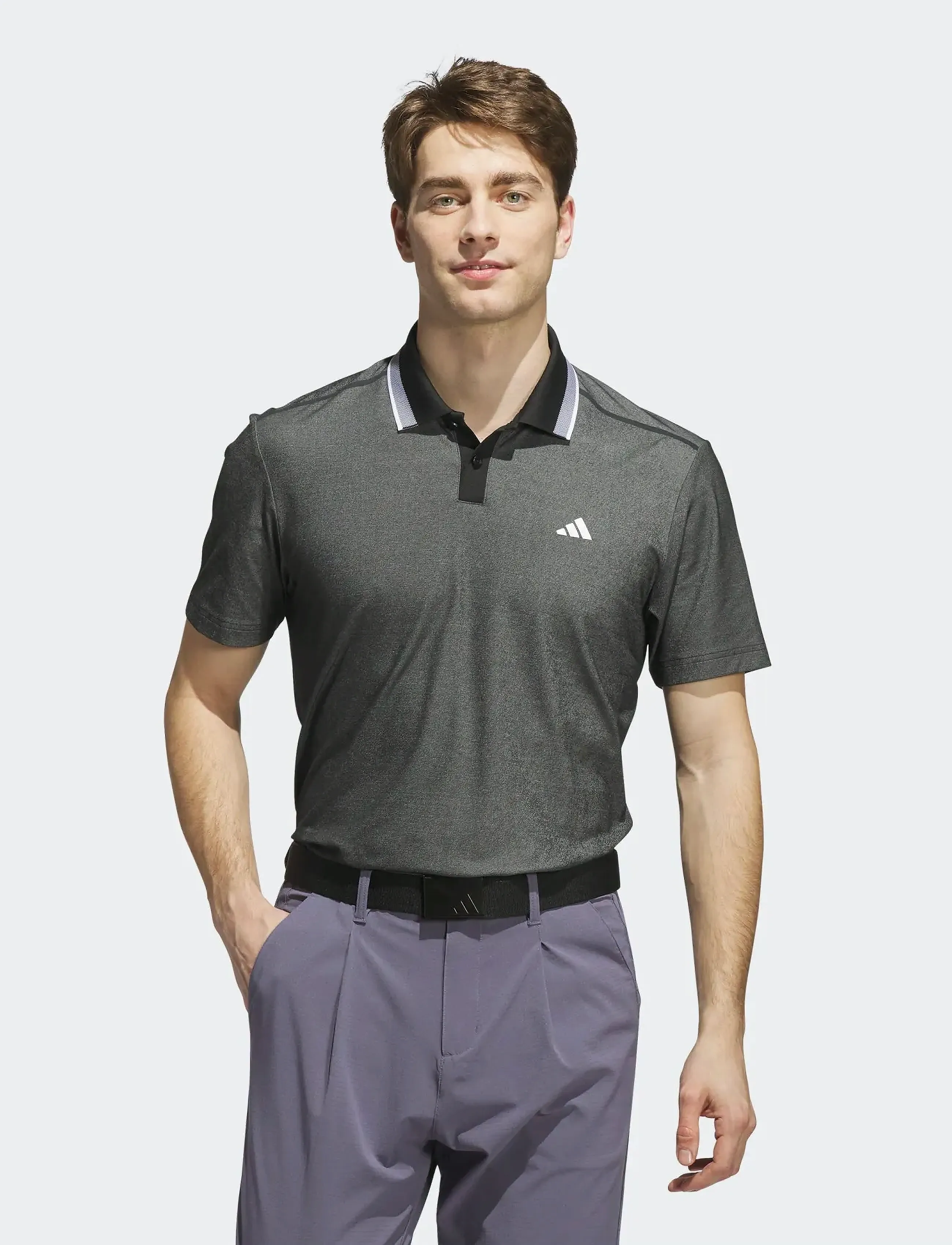 adidas Golf Tour Twstknt Pq, XS, Sport Polos, Grau - Short-sleeved Männerswear