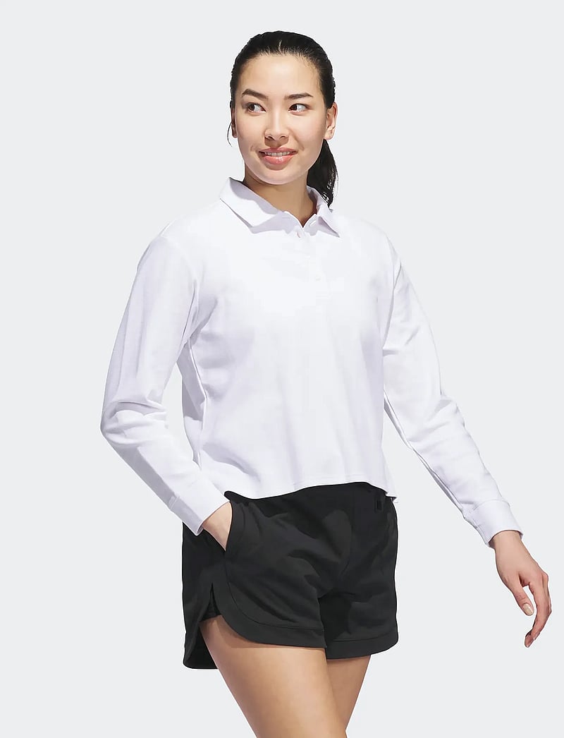 adidas Golf - W BTC LS P - toppar & t-shirts - white - 4