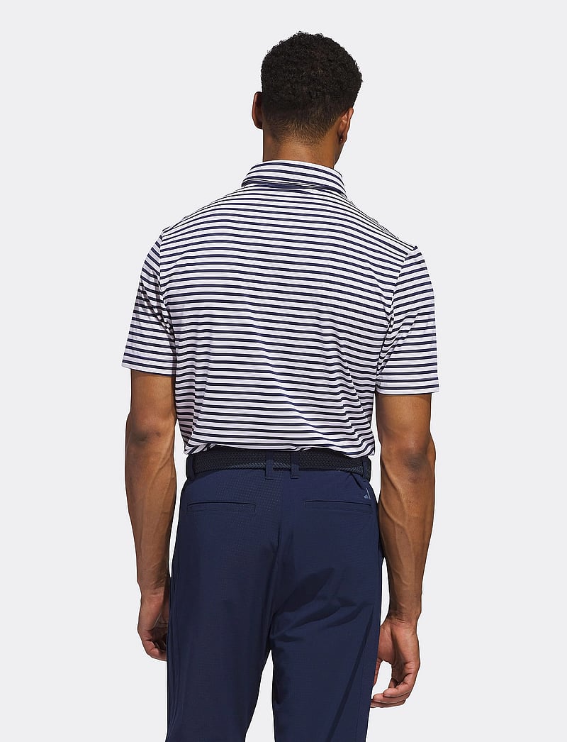 adidas Golf - ULT STRIPE POLO - toppe & t-shirts - white/conavy - 4