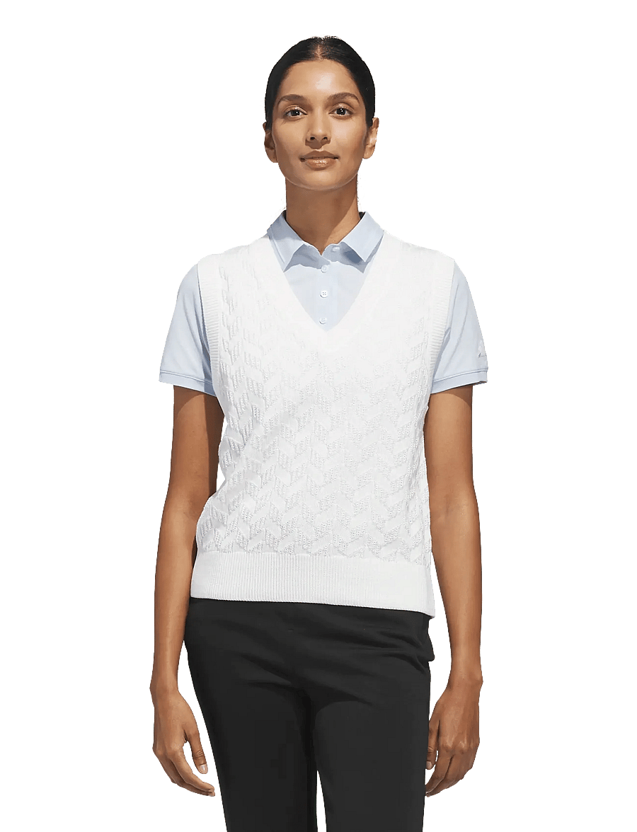 adidas Golf - W ULTT KNT VST - ytterkläder - white - 3