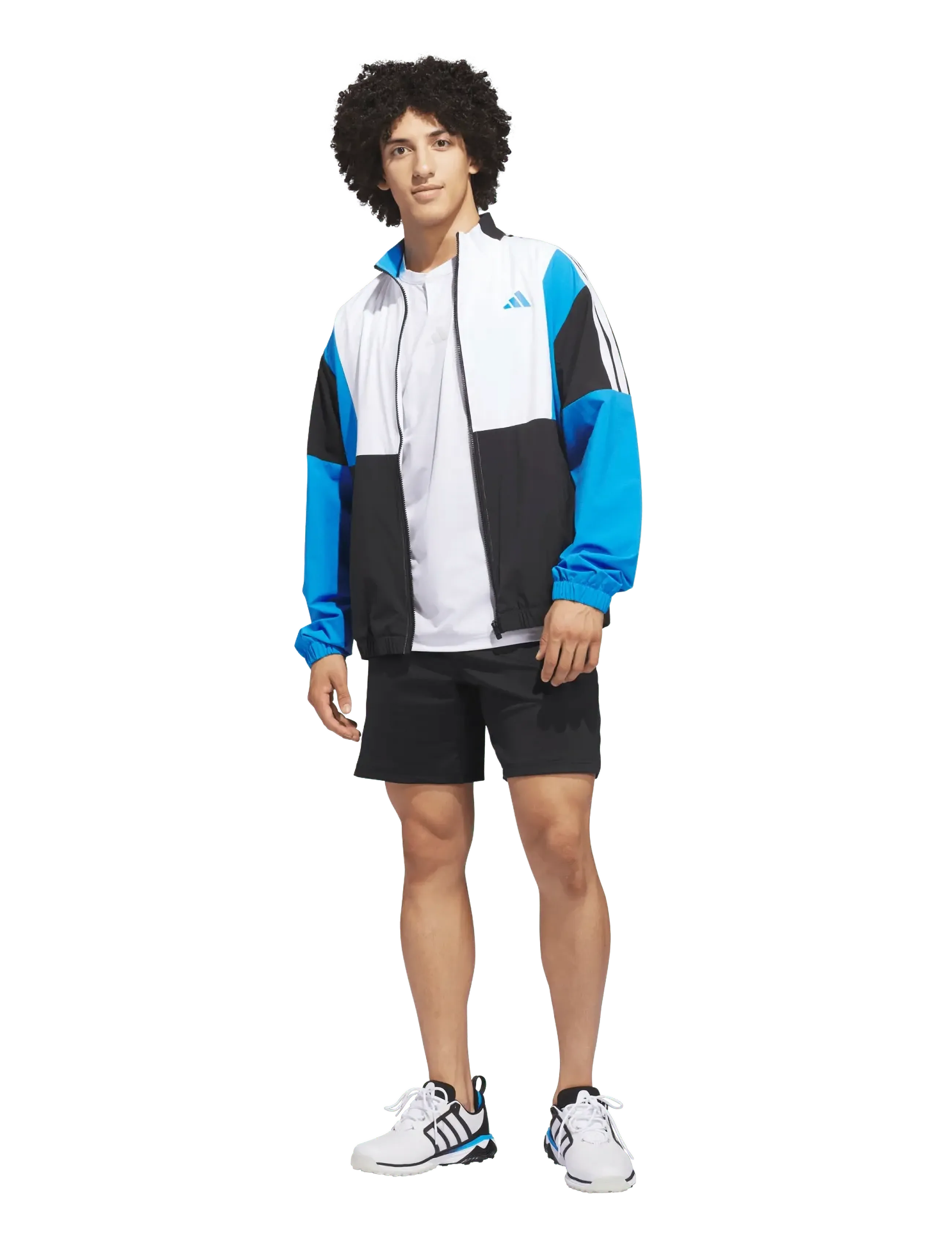 adidas Golf Btc Range Ss, Mænd, Bandkrave Poloshirt, Hvid, Str: XL