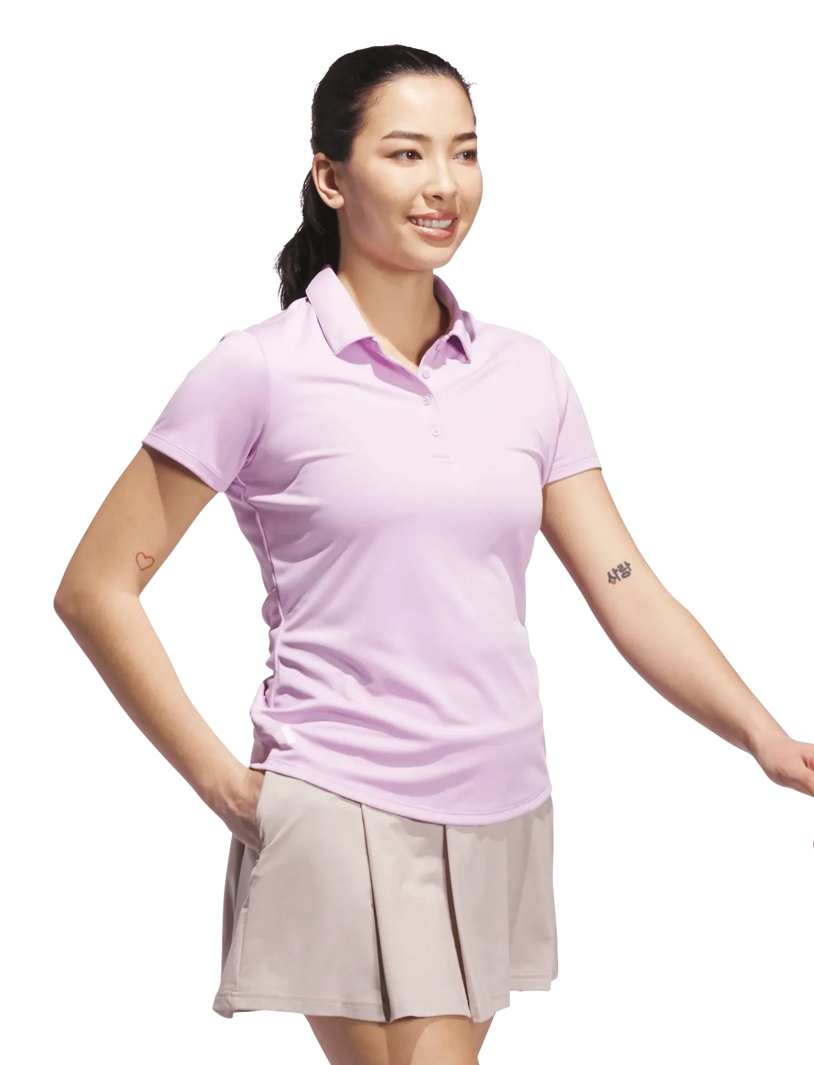 adidas Golf W Perf Sld Ss P, Kortærmet Poloshirt, Pink, Str: S