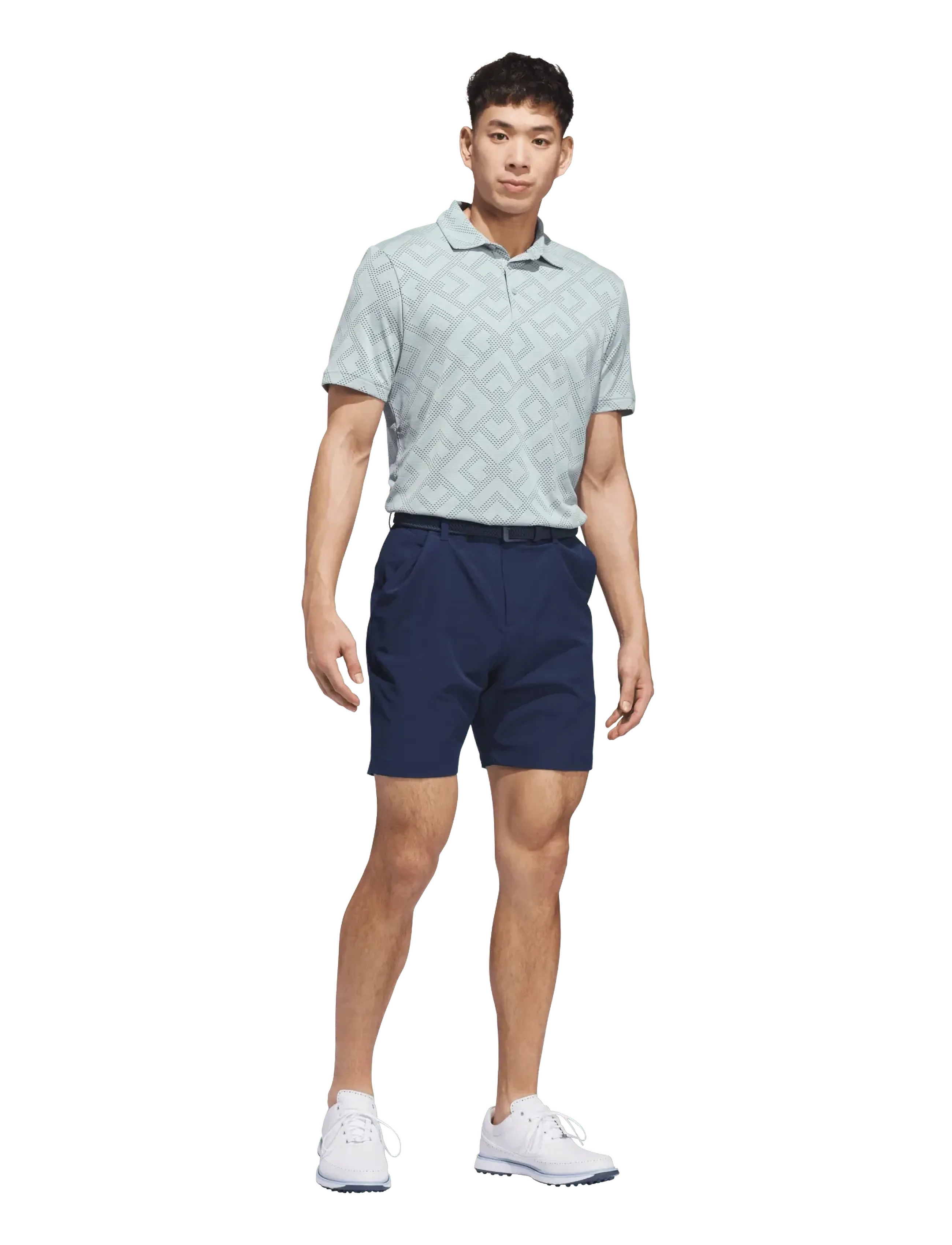 adidas Golf Ult Clsn Jacq, L, Sport Polos, Grau - Short-sleeved Männerswear