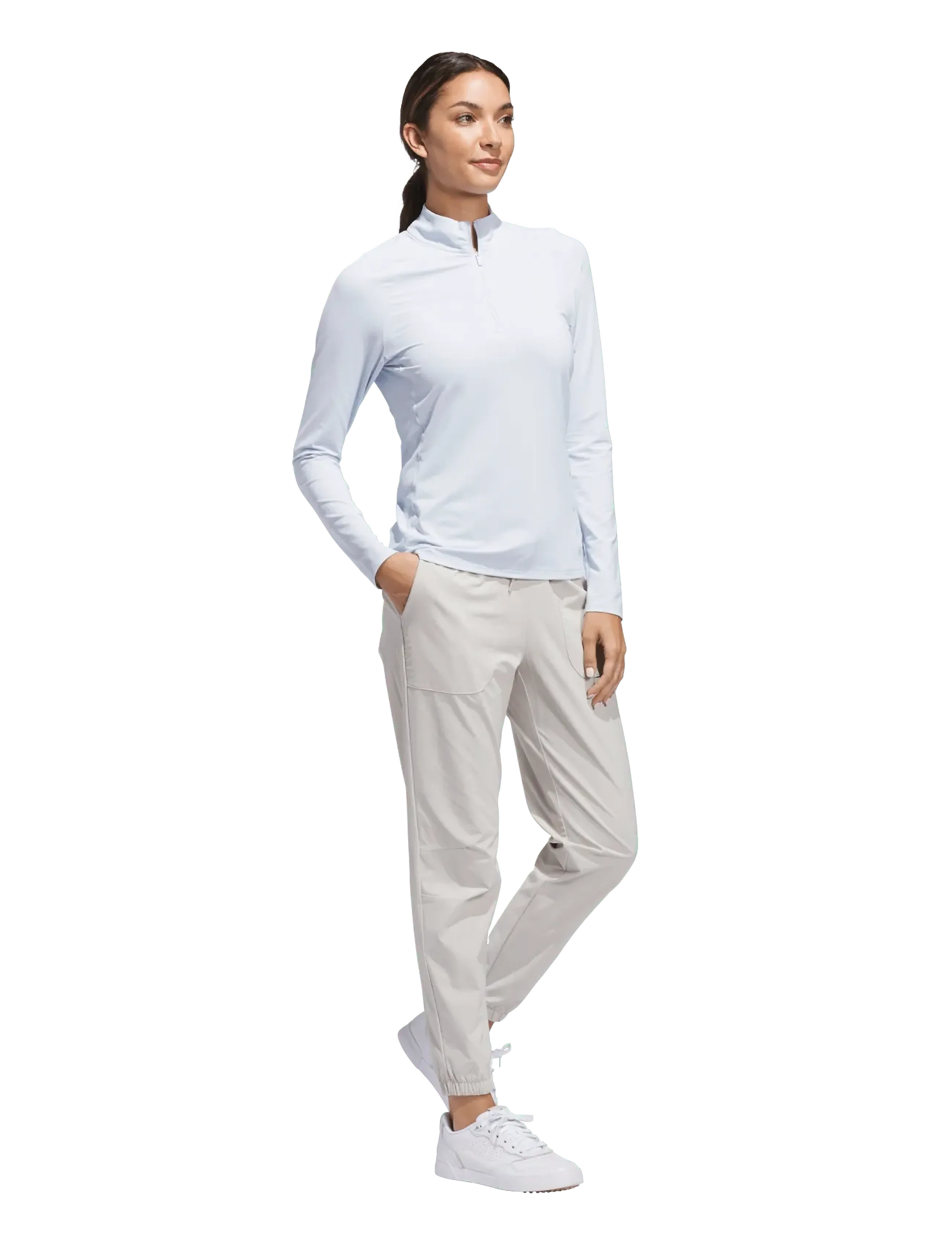 adidas Golf W Ult Sld Qtr Z, Viertelreißverschluss Oberteil, Weiß, Gr.XL