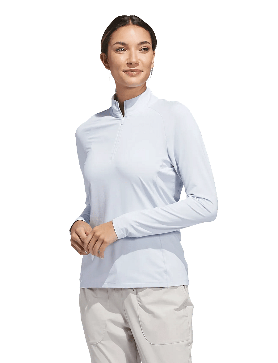 adidas Golf - W ULT SLD QTR Z - langarmshirts - crsk - 2