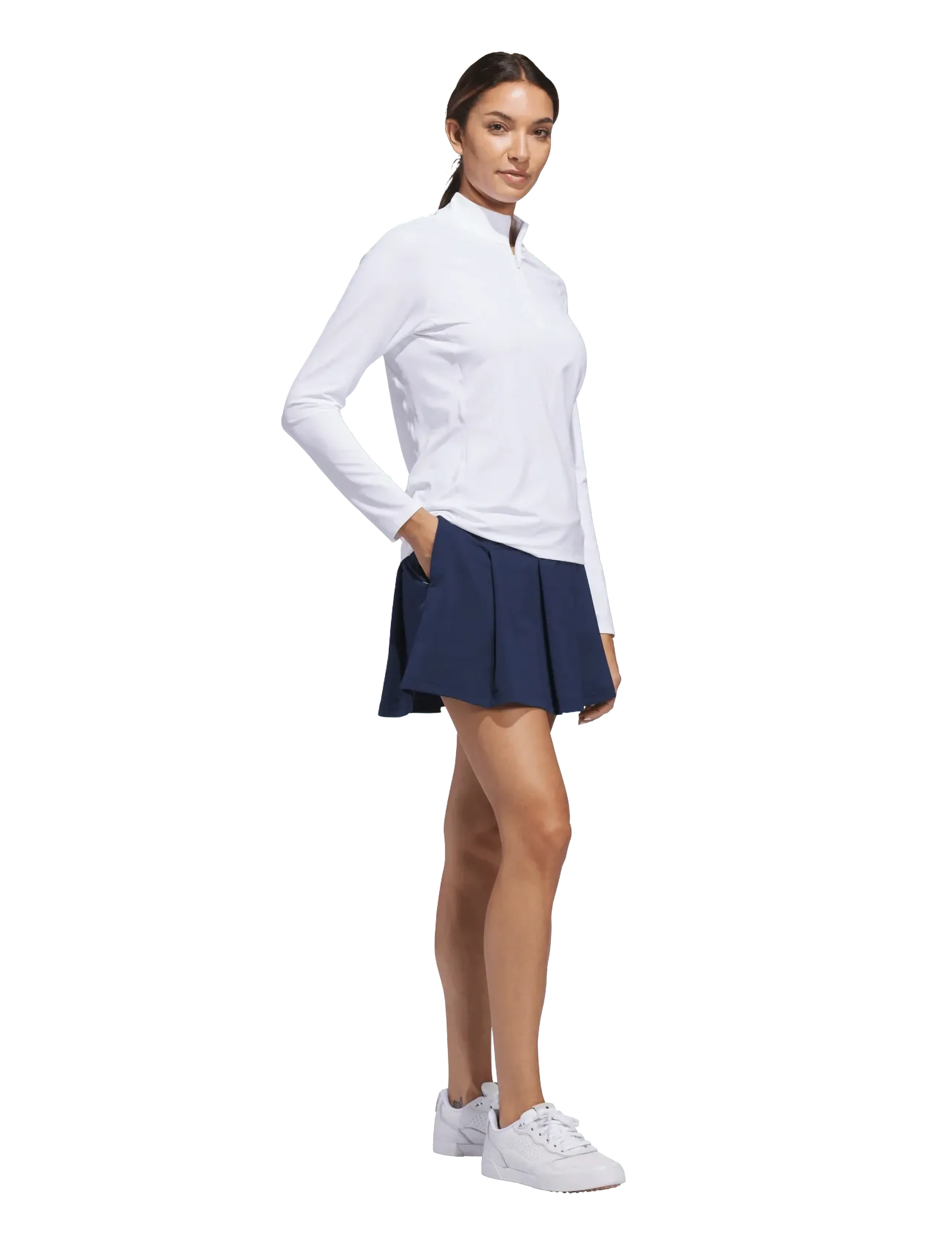 adidas Golf W ULT SLD QTR Z - Kleidung - WHITE/WHITE / white