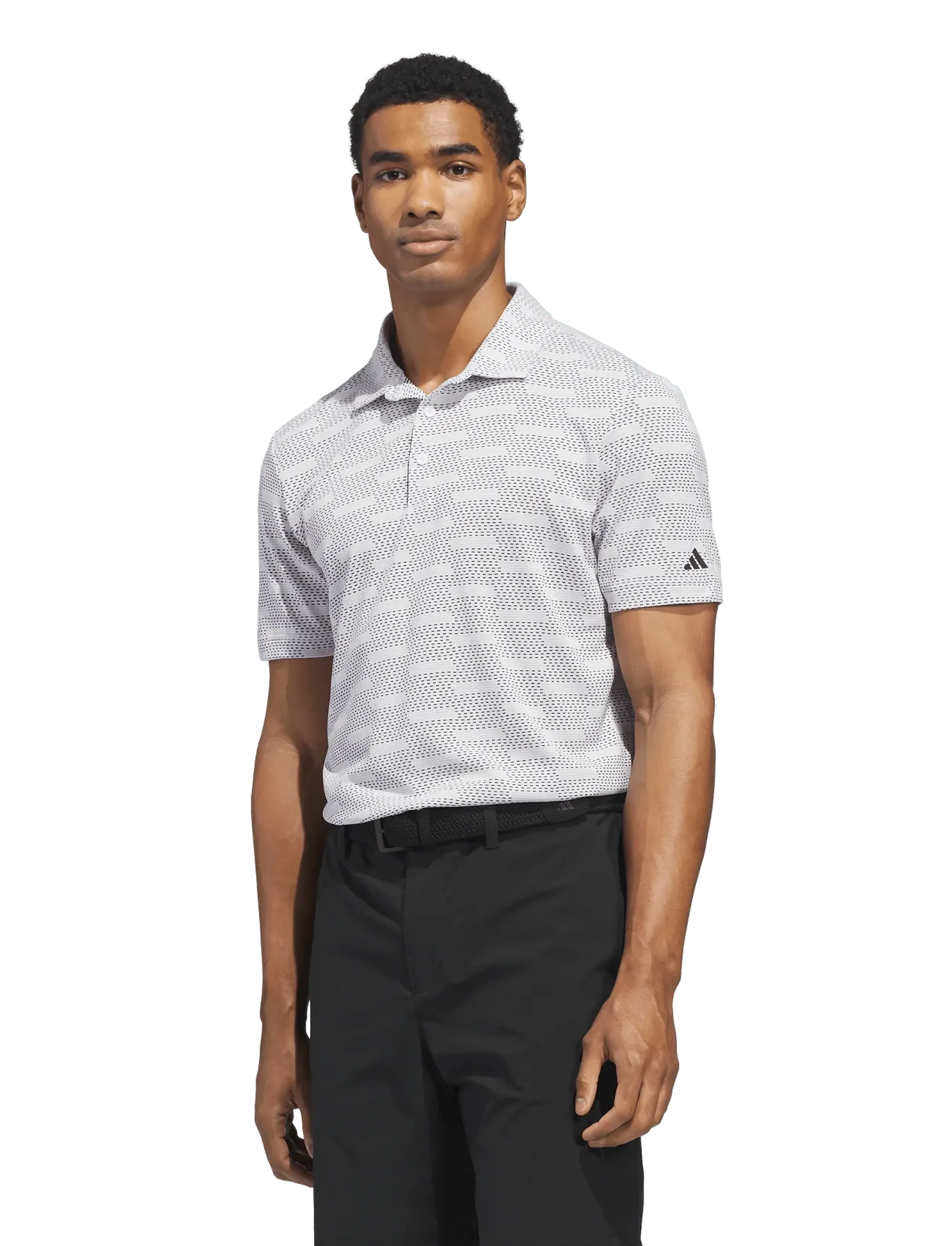 adidas Golf Ult Jacquard, XL, Sport Polos, Grau - Short-sleeved Männerswear