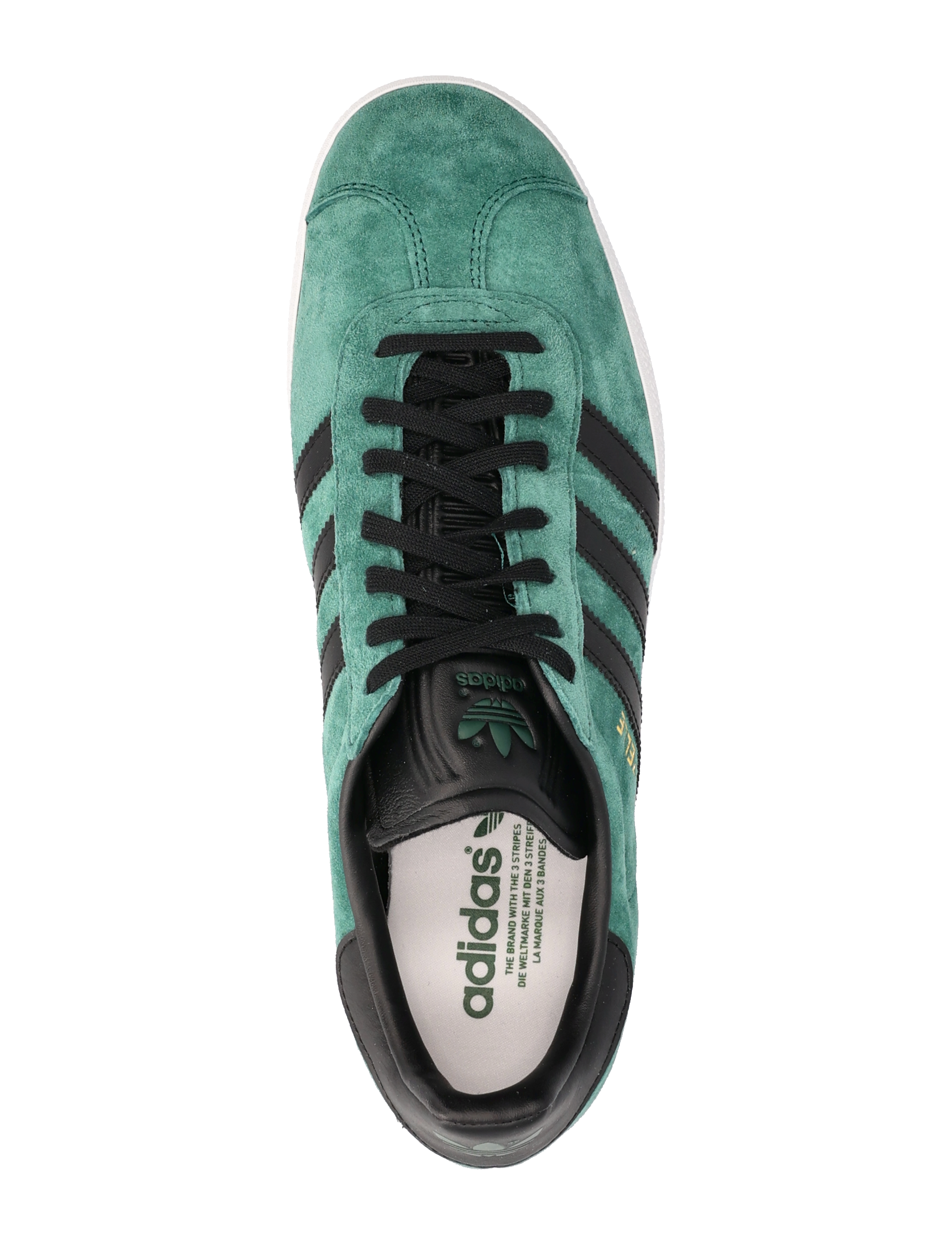 adidas Originals - GAZELLE - sneakersy niskie - cgreen/black/goldmt - 3