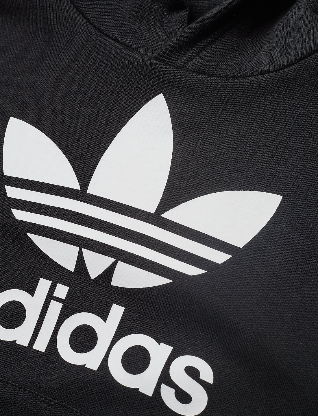 Adidas trefoil top hoodie white