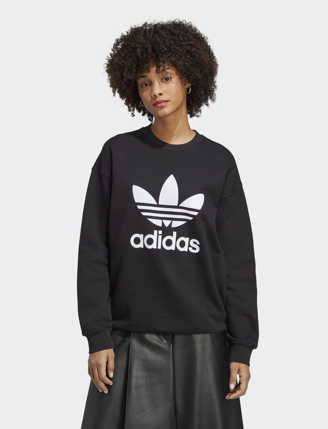Adidas originals trefoil sweatshirt top with waistband