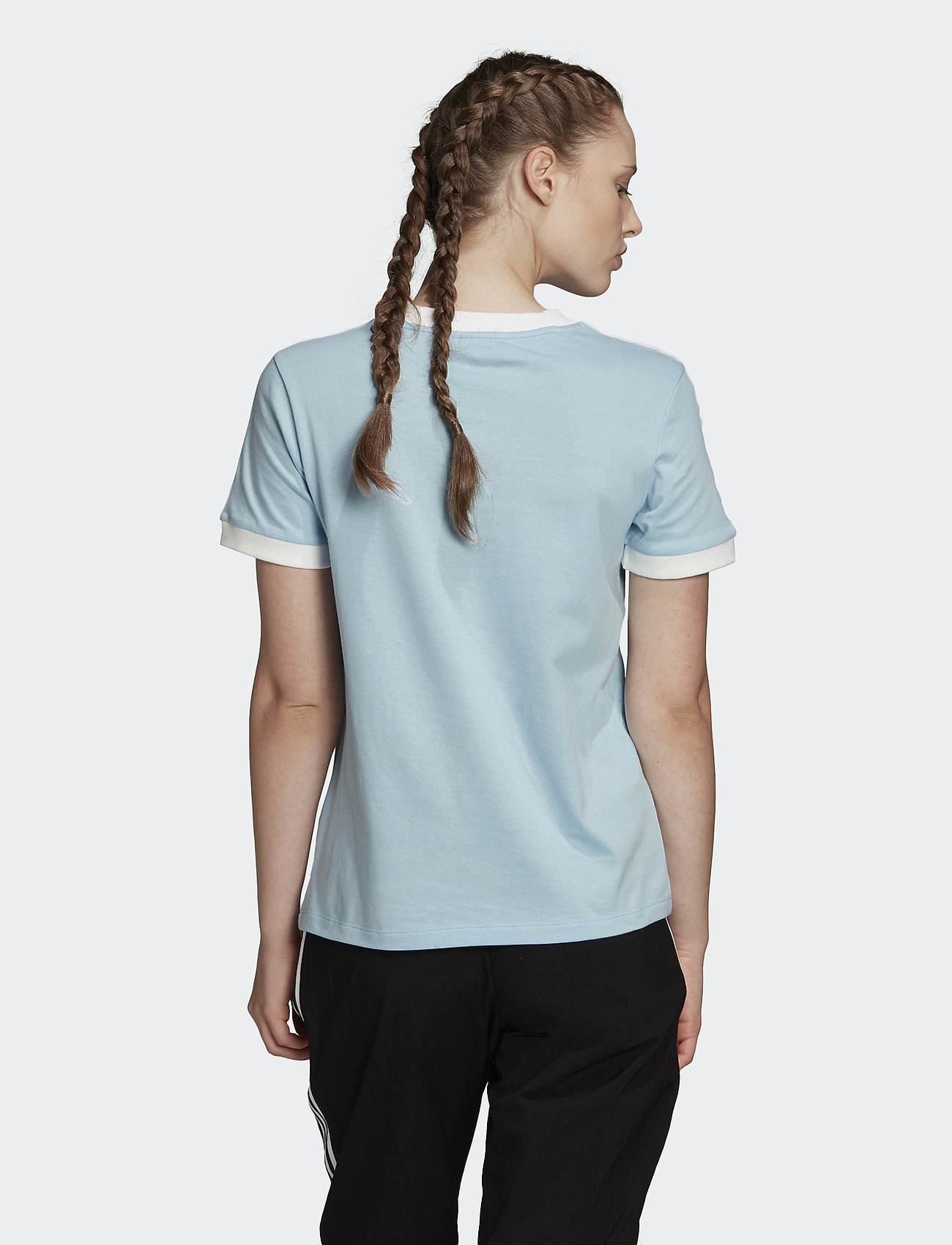 adidas Originals - 3 STR TEE - clesky/white - 3