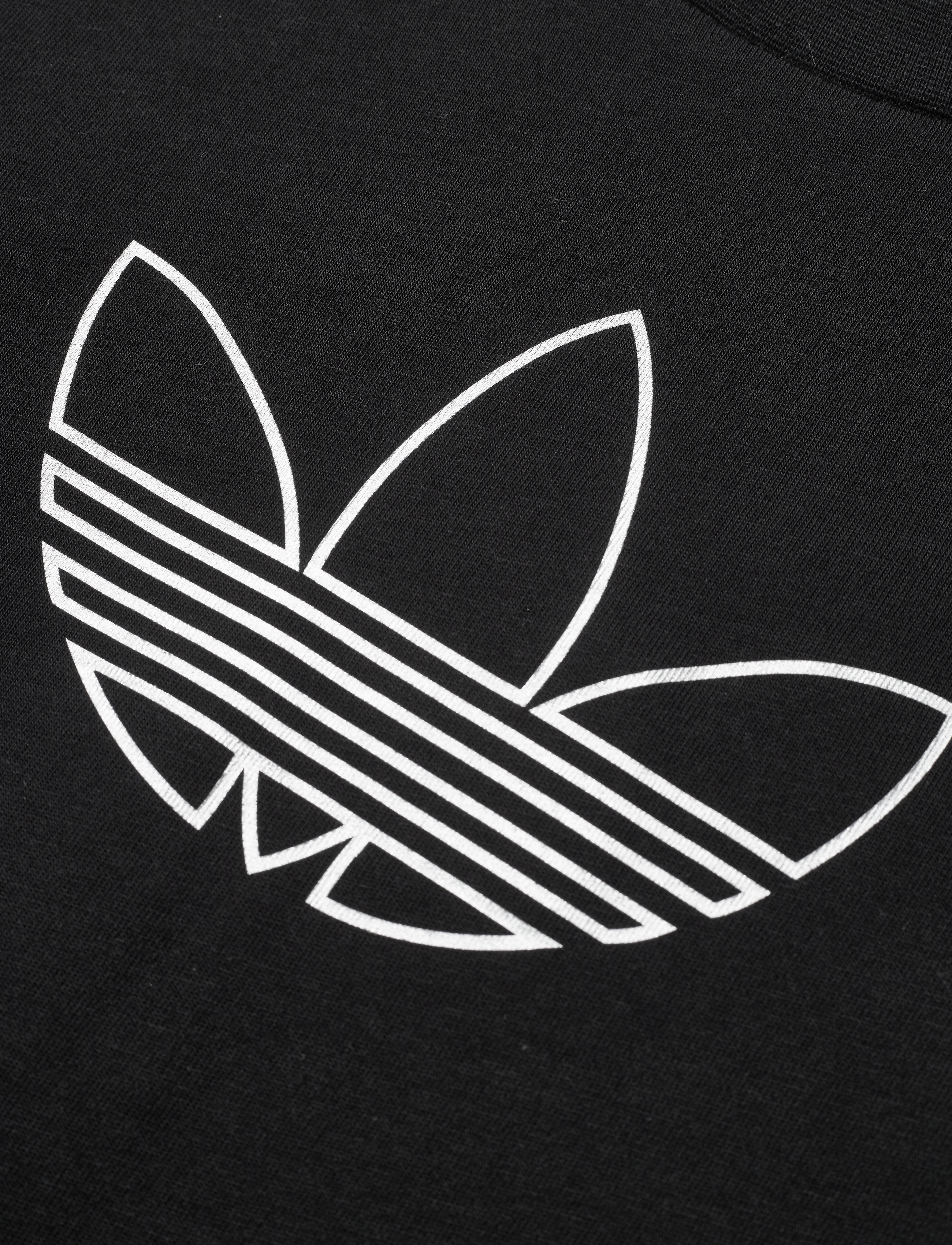 adidas Originals - OUTLINE TEE - black/white/silvmt - 2