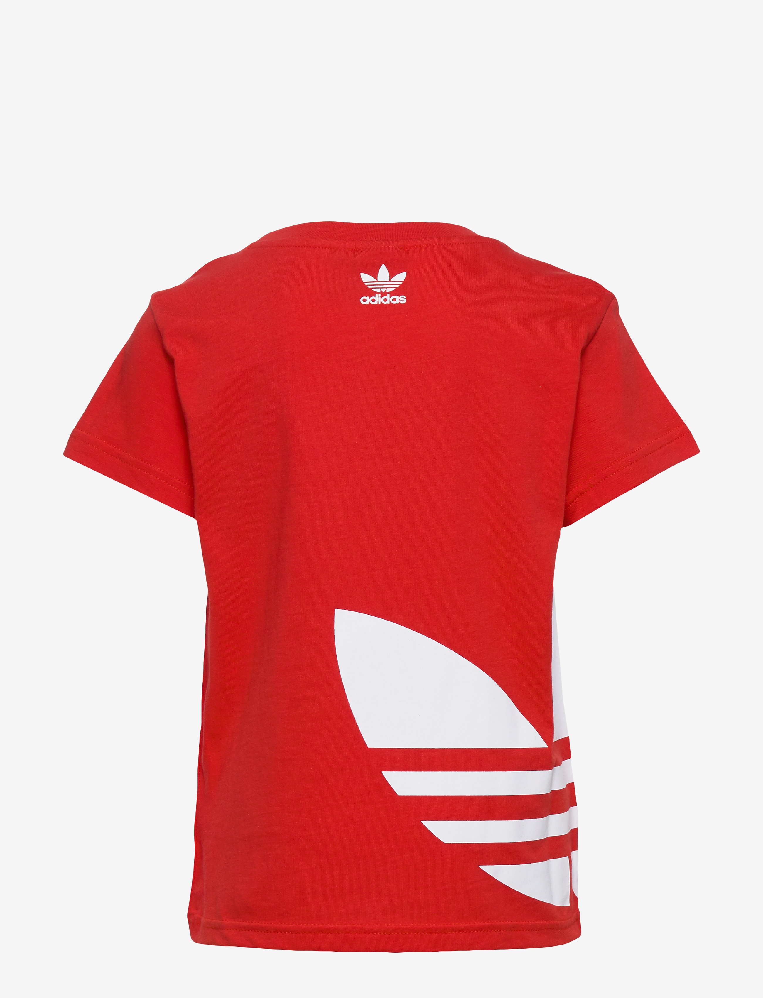 adidas Originals - BIG TREFOIL TEE - lusred/white - 1