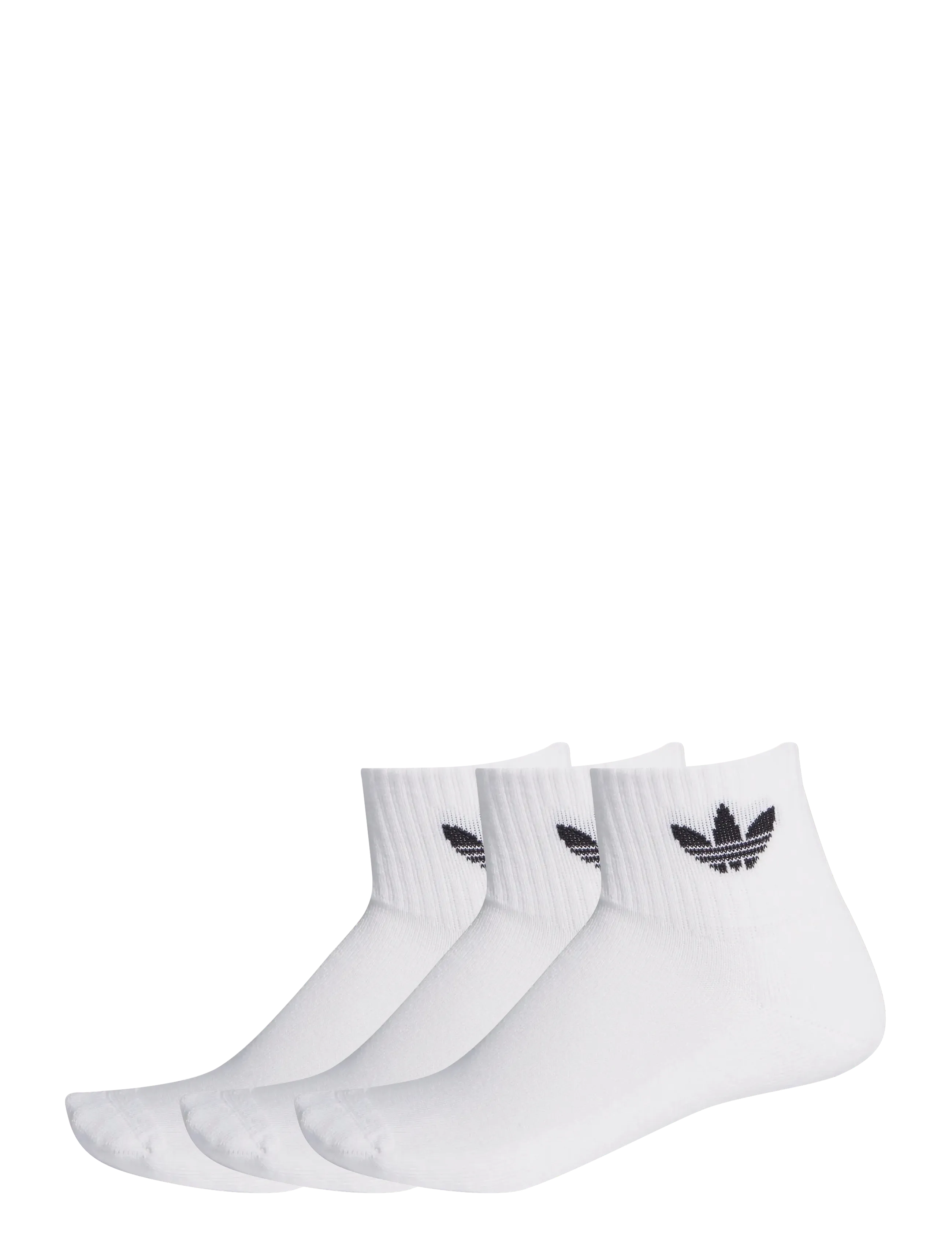 adidas Originals 1/4 Socks 3P, 46-48, White, Sokker > Footies-Ankelsokker, Dame