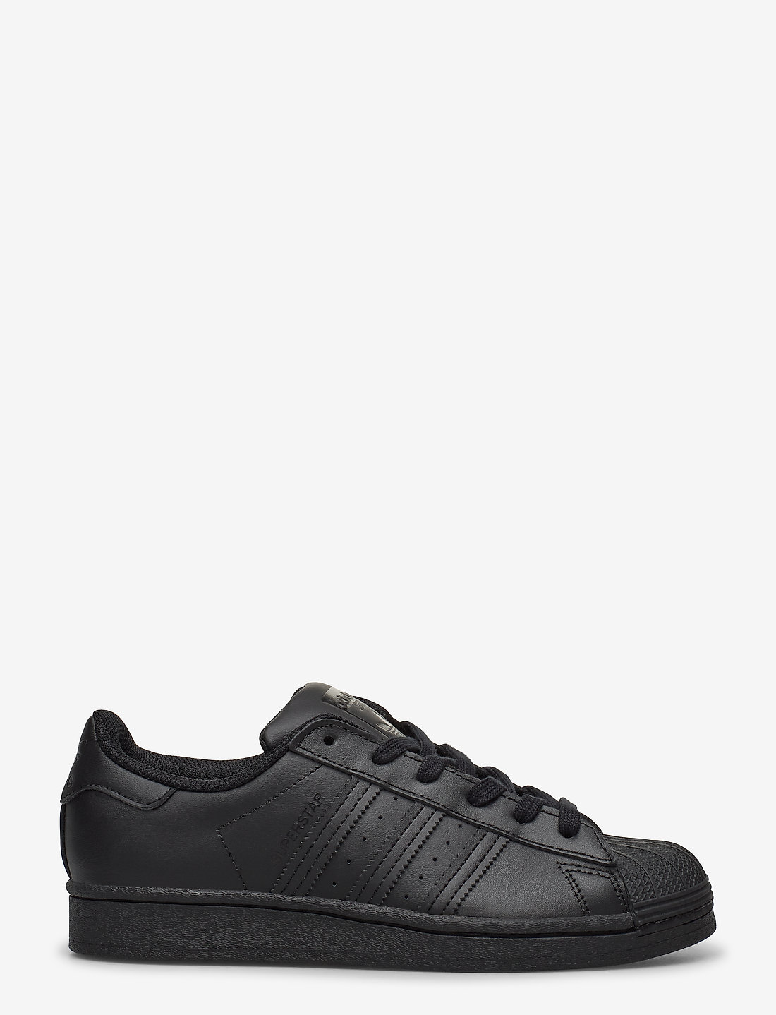 Adidas superstar top black leather junior