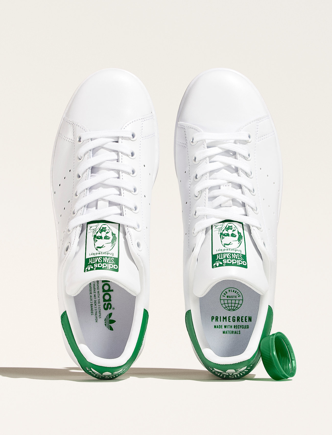 adidas Originals - Stan Smith Shoes - lav ankel - ftwwht/ftwwht/green - 0