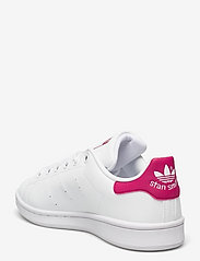 adidas Originals - STAN SMITH J - låga sneakers - ftwwht/ftwwht/bopink - 2
