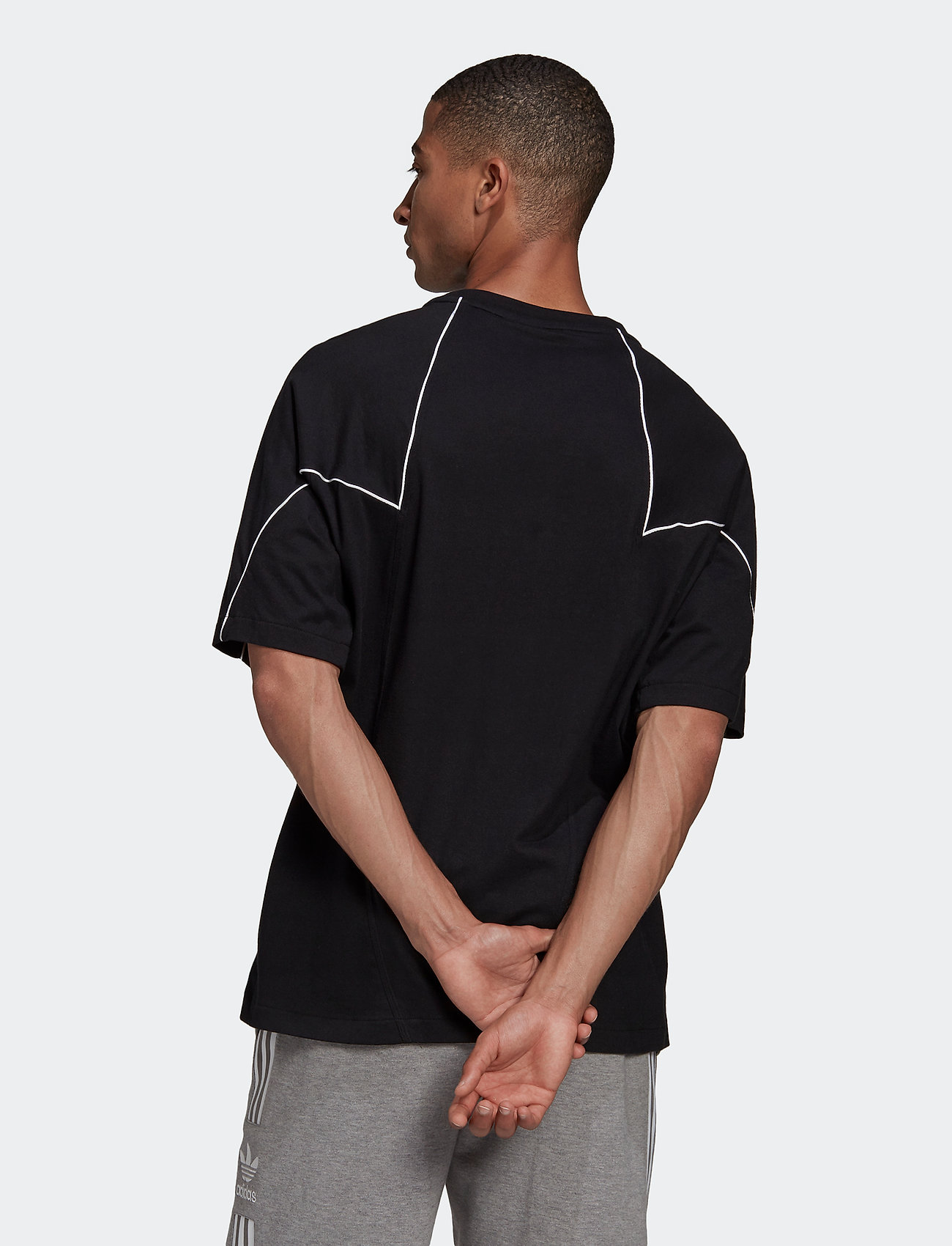 adidas Originals - BG TRF BLOK TEE - black/black/white - 3
