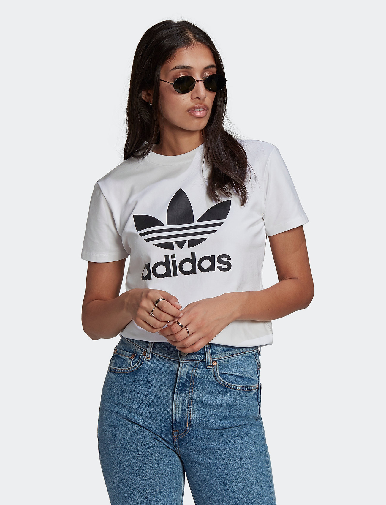 adidas Originals - ADICOLOR CLASSICS TREFOIL T-Shirt - t-shirty - white - 0