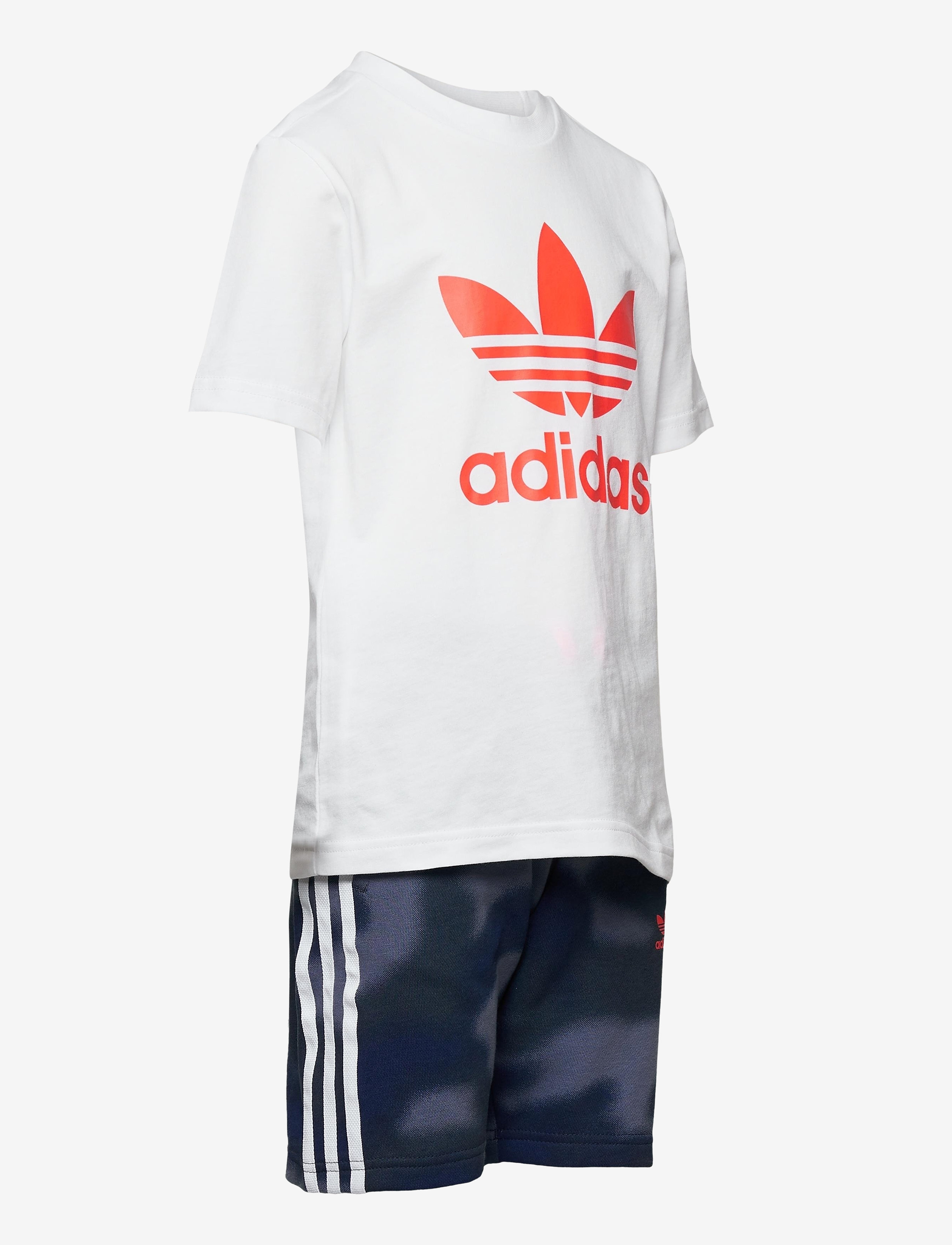 adidas Originals - Camo Print Shorts and T-Shirt Set - white/apsord - 3